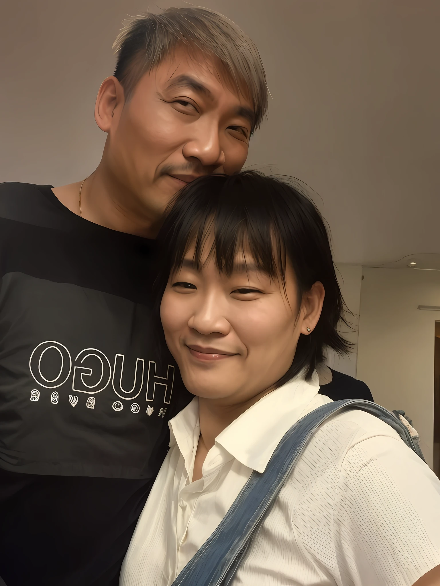 there is a man and woman posing for a picture together, ruan jia and brom, dang my linh, with her long, momma and papa, profile picture, happy couple, lovely couple, with wart, ruan jia and fenghua zhong, 3 0 years old woman, 30 years old woman, hoang long ly
