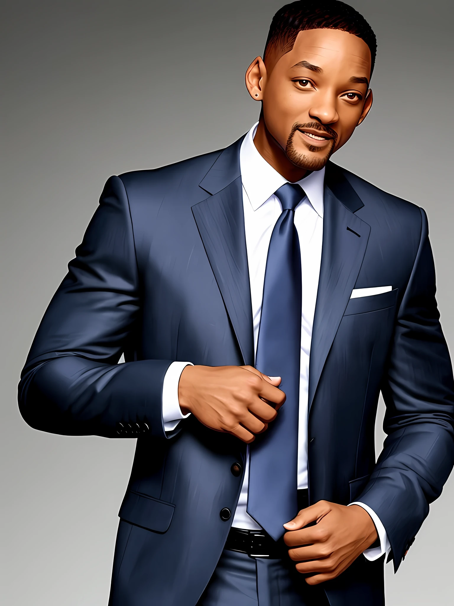 Will Smith in jacket and tie