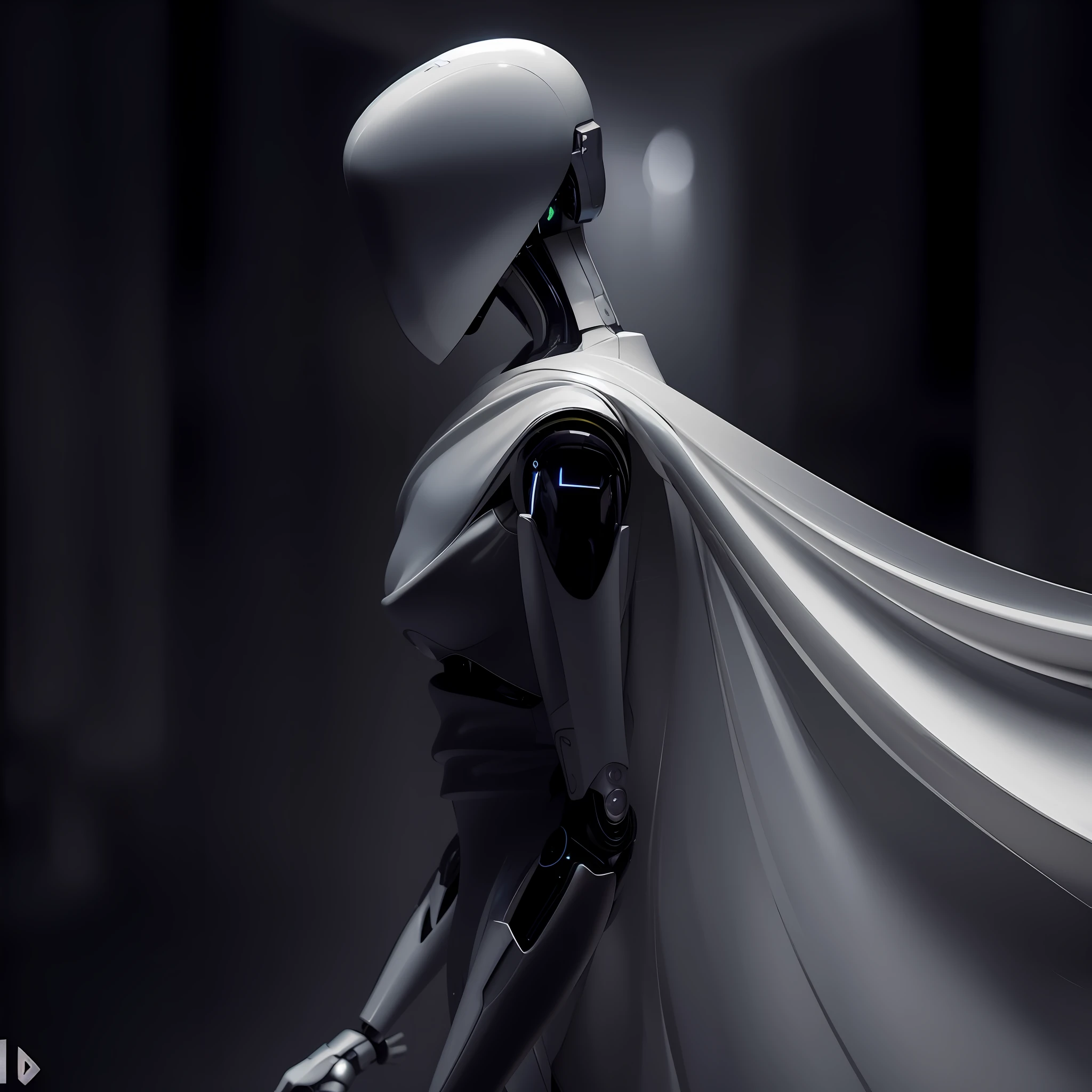 a closeup of a sensual female robot with a translucent fabric, sensualizing robot landing for photo, fashion photography, medium breasts, wlop : : 6 octane render : : 3, smooth 3d cg render, 3d render digital art, inspired by Marek Okon, smooth digital concept art, digital art render, daily render, super render in octane render, futuristic robot body,  smooth render, beautiful robot character design, blurry dark alley