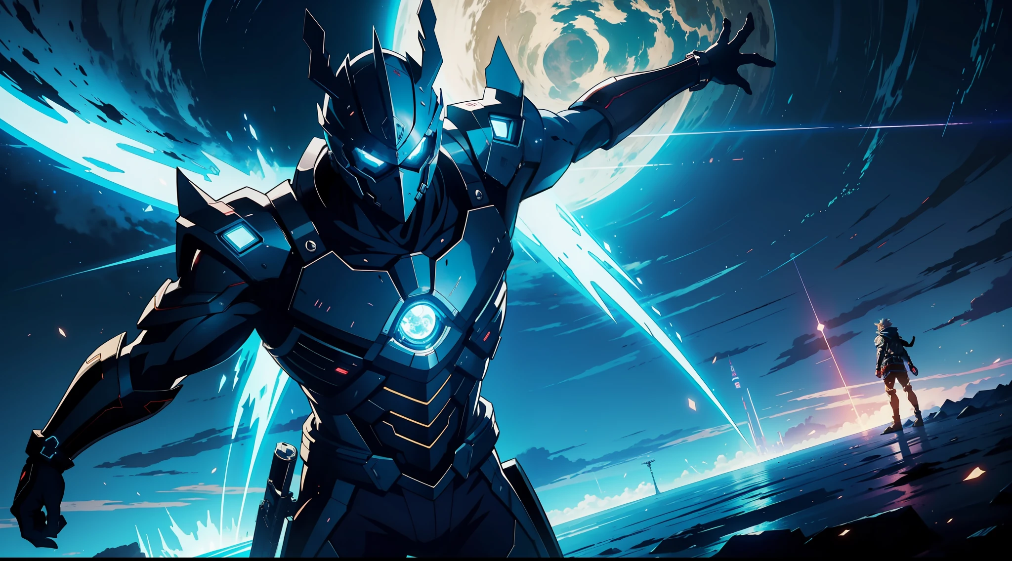 "(8K:1.2 epic anime), starring a man with extraordinary powers, framed in an epic animation style and embellished with stunning visual effects, in an engaging futuristic context."
