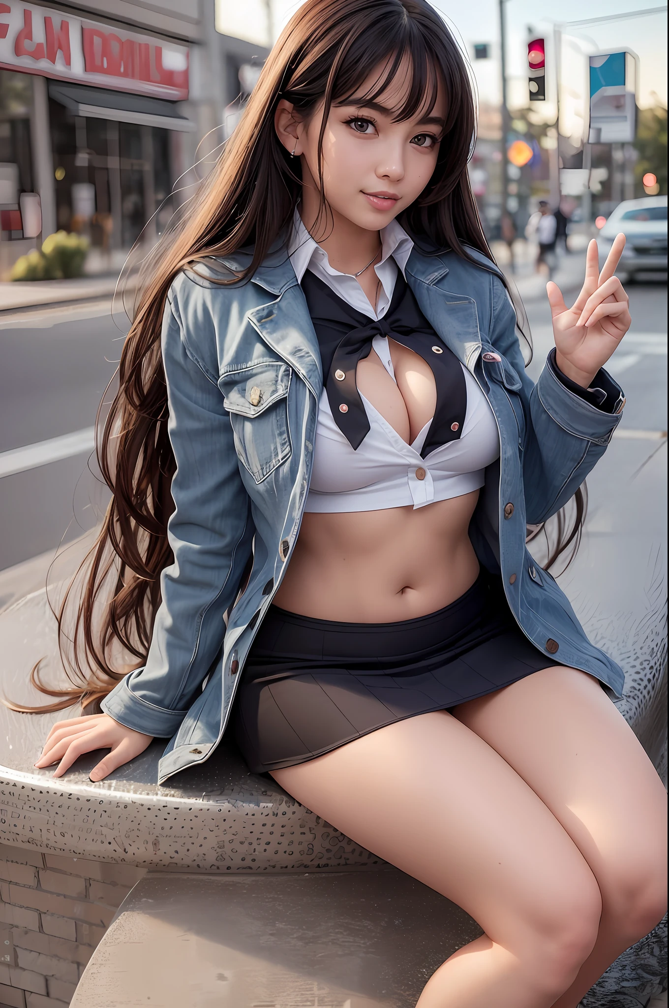 (8K), (Best Quality: 1.2), (Realistic), (Photorealistic: 1.37), Ultra High Definition, 1 Girl, Cute, Smile, Closed Mouth, Beautiful Details, Beautiful Nose, Full Body, Wet Hair, Colossal Dalsefo, Pork, School Uniform, Thighs, Open Beautiful Legs, Sexy Pose,