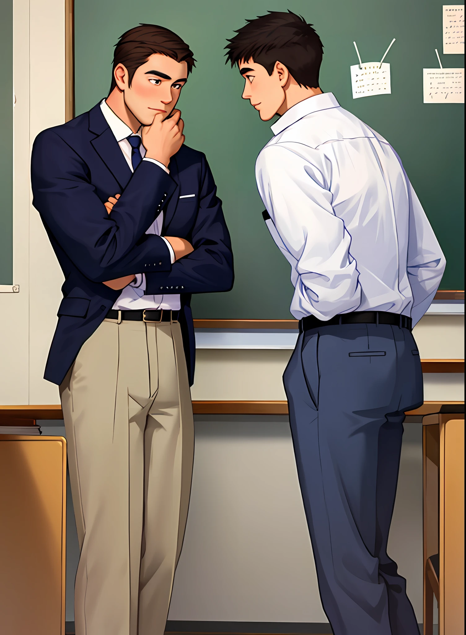 A two shy teacher man's, 2guys