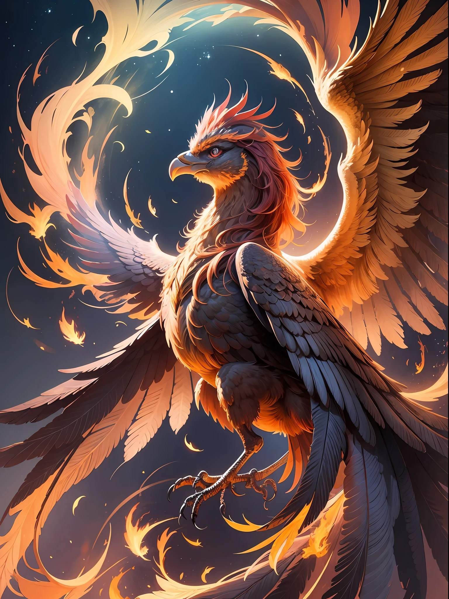 The phoenix or phoenix, fênice is a bird of Greek mythology that, when it died, went into self-combustion and, after some time, rose from its own ashes --auto --s2