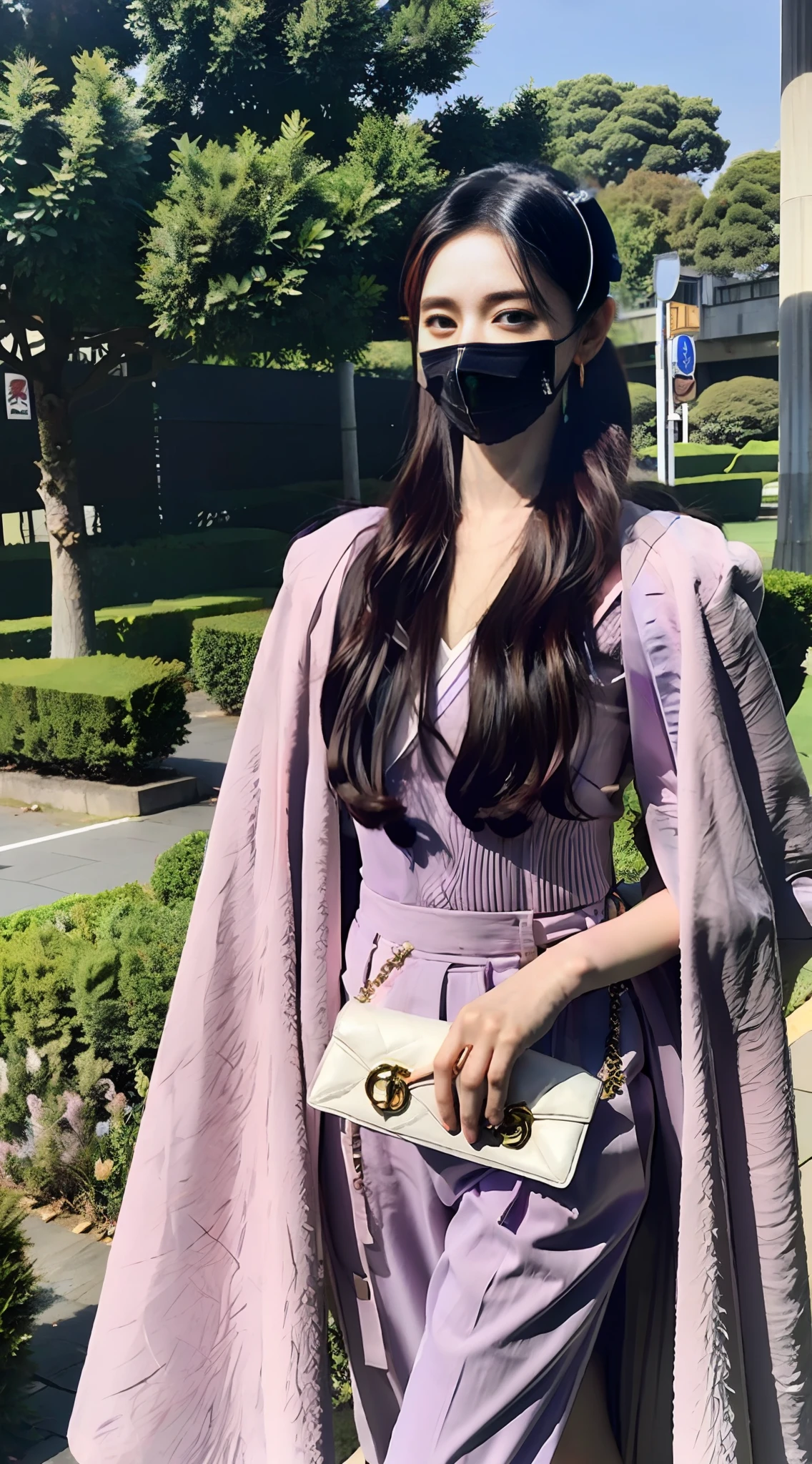 street demon, kabuki makeup, dictator and audience, big, madness, football helmet, face guard, purple face paint, mask, fishnet stockings, a thousand chrysanthemum flowers on the background, cloak,