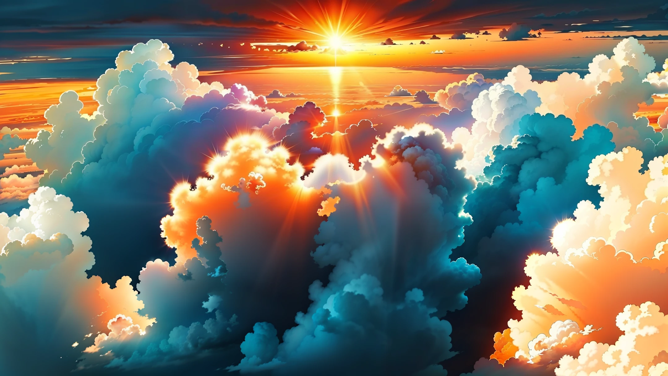 a close up of a cloud with the sun setting in the background, sunset in the clouds, sun through majestic clouds, cloudy sunset, golden clouds, breathtaking clouds, beautiful cloudy atmosphere, glowing clouds, majestic clouds, magnificient clouds, amazing sky, sunset clouds, stunning sunset, sun shining through clouds, heavenly clouds, dramatic sunset, dramatic cloudy setting sun