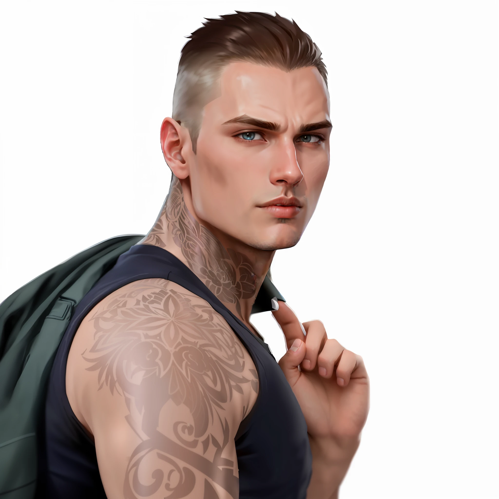 ( HD, Ultra Detailed), (1 male, single, 24-years-old, tall, very handsome, college, popular, seductive, sexy), bad boy, light-eyed portrait, (fleshy lips, angled chin: 1.4) insane details, hyper detailed 12mb