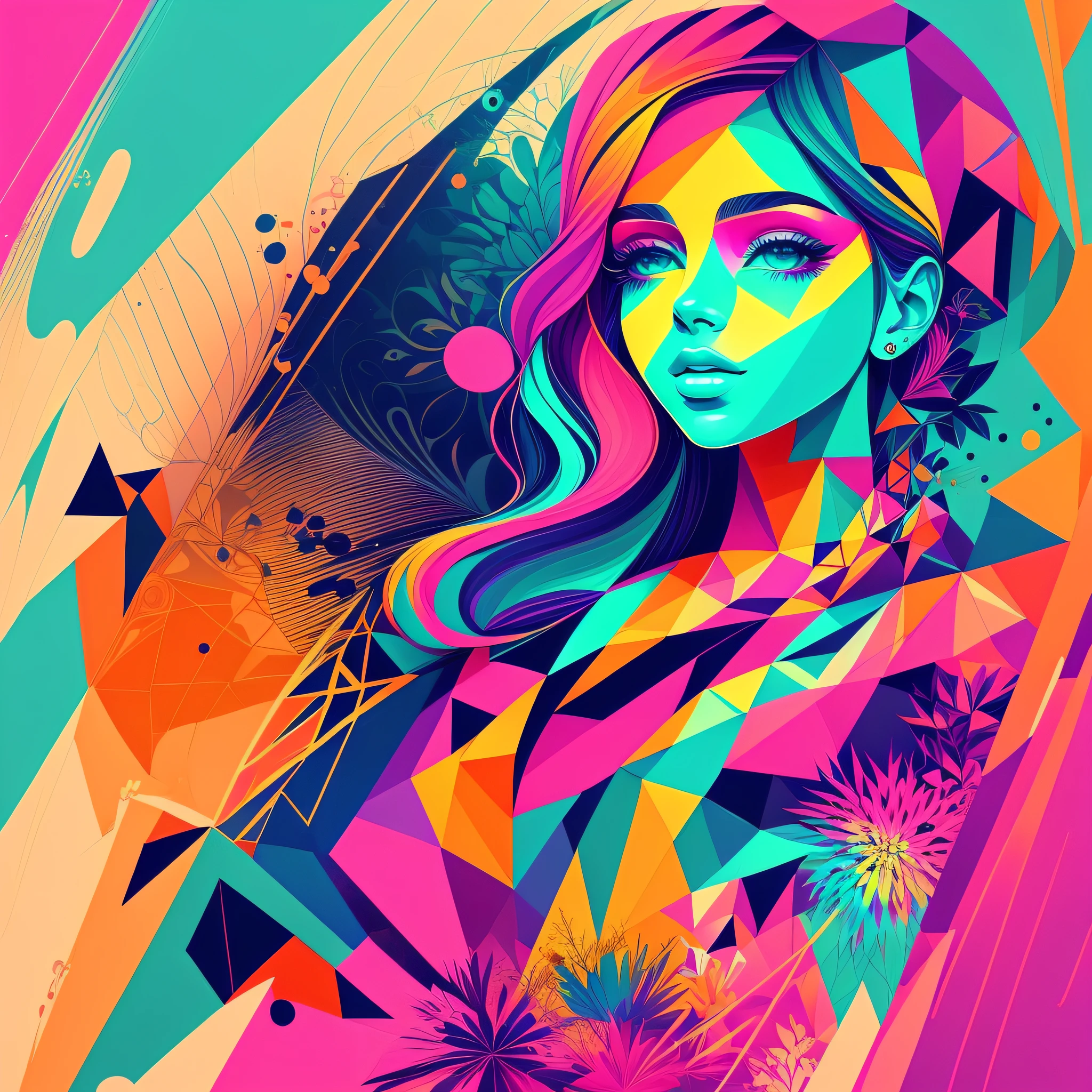 Quite aesthetic, modern style, decorative and colorful background, desenho de moda, desenho
