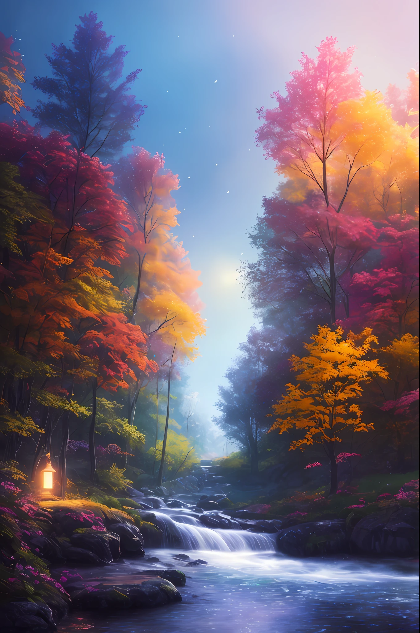 masterpiece, best quality, high quality,extremely detailed CG unity 8k wallpaper, An enchanting and dreamy scene of a fantasy forest, with towering trees, glowing mushrooms, and hidden fairy glens, creating a sense of mystique and enchantment, artstation, digital illustration, intricate, trending, pastel colors, oil paiting, award winning photography, Bokeh, Depth of Field, HDR, bloom, Chromatic Aberration ,Photorealistic,extremely detailed, trending on artstation, trending on CGsociety, Intricate, High Detail, dramatic, art by midjourney