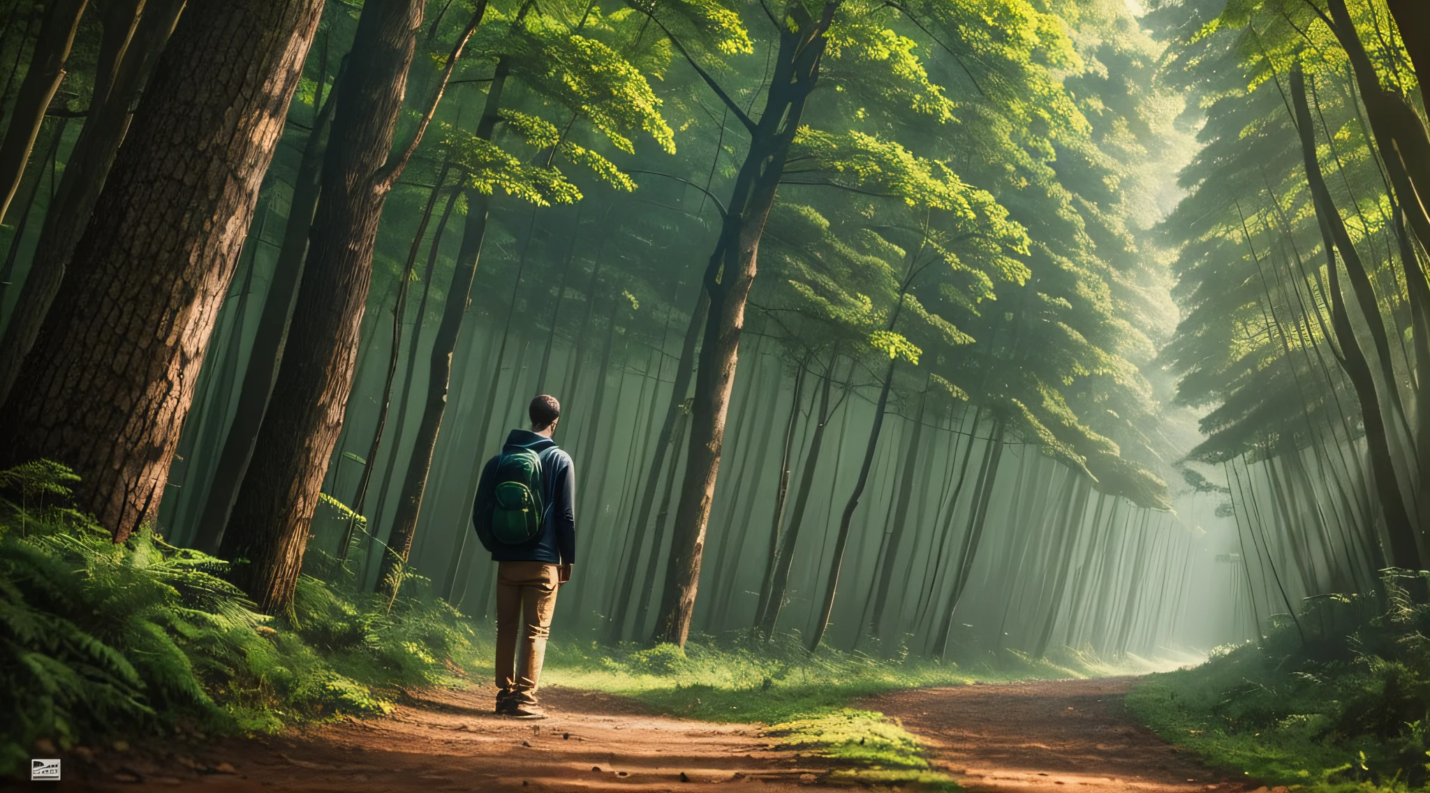 Man in a forest --auto --s2