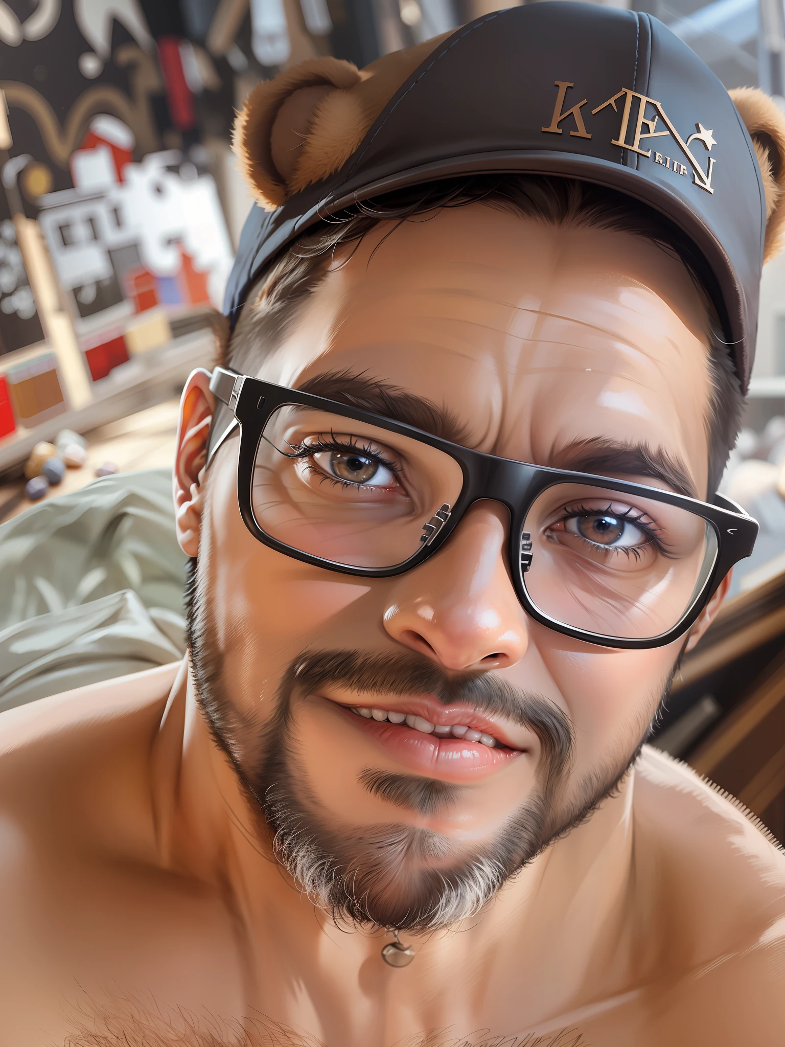 Bear cap.