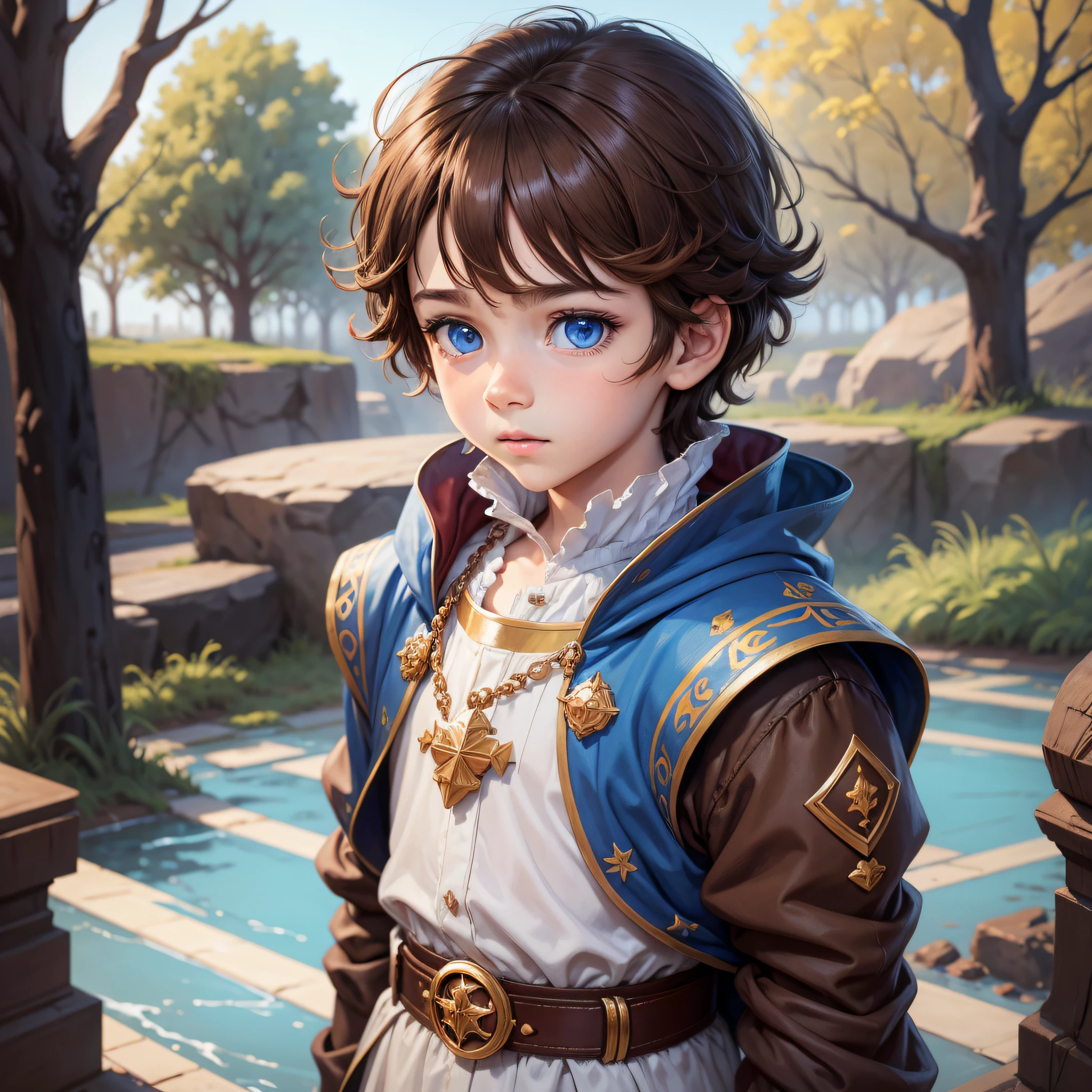 Children's prince, blue eyes, brown hair, 4K --auto --s2