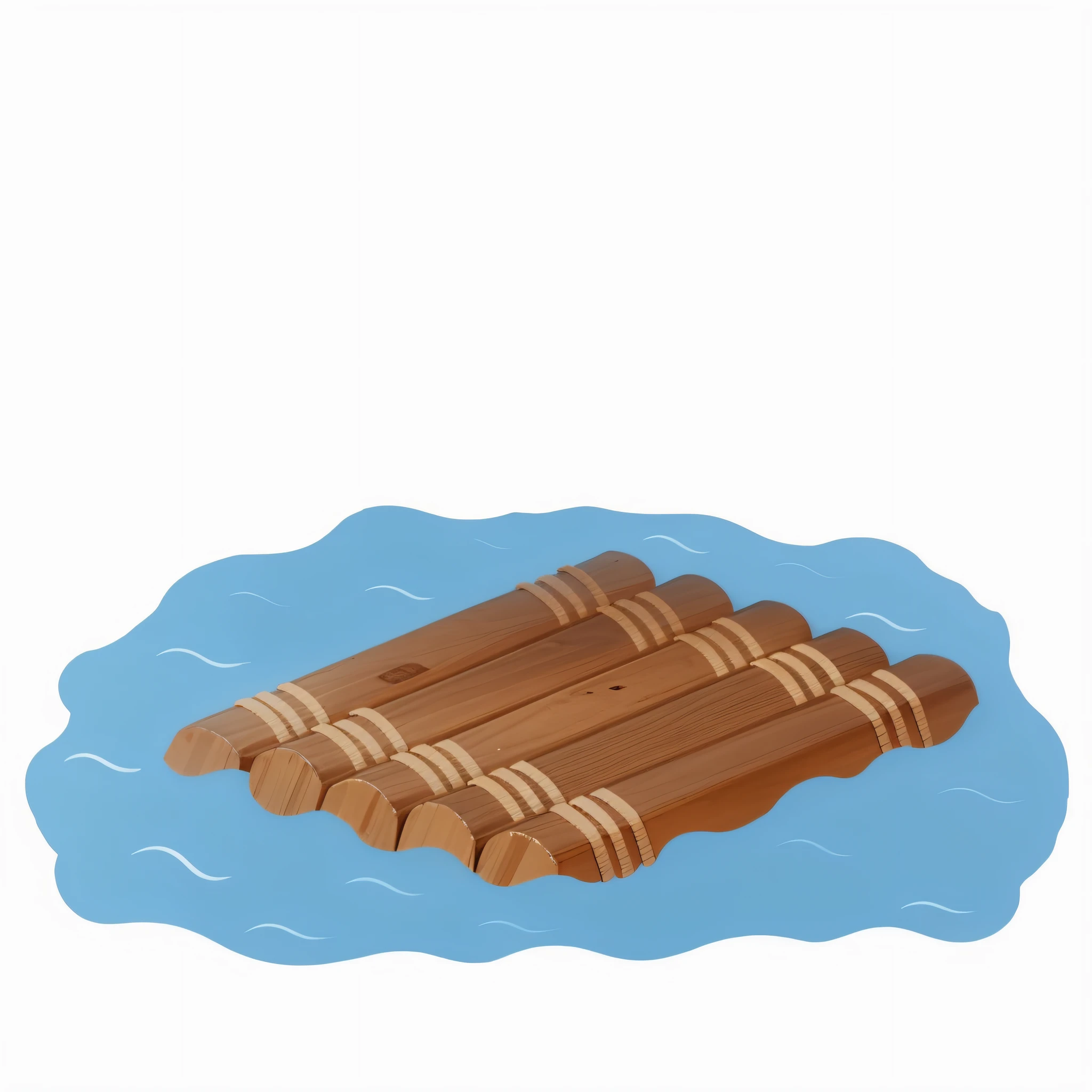Wooden raft in water --auto --s2