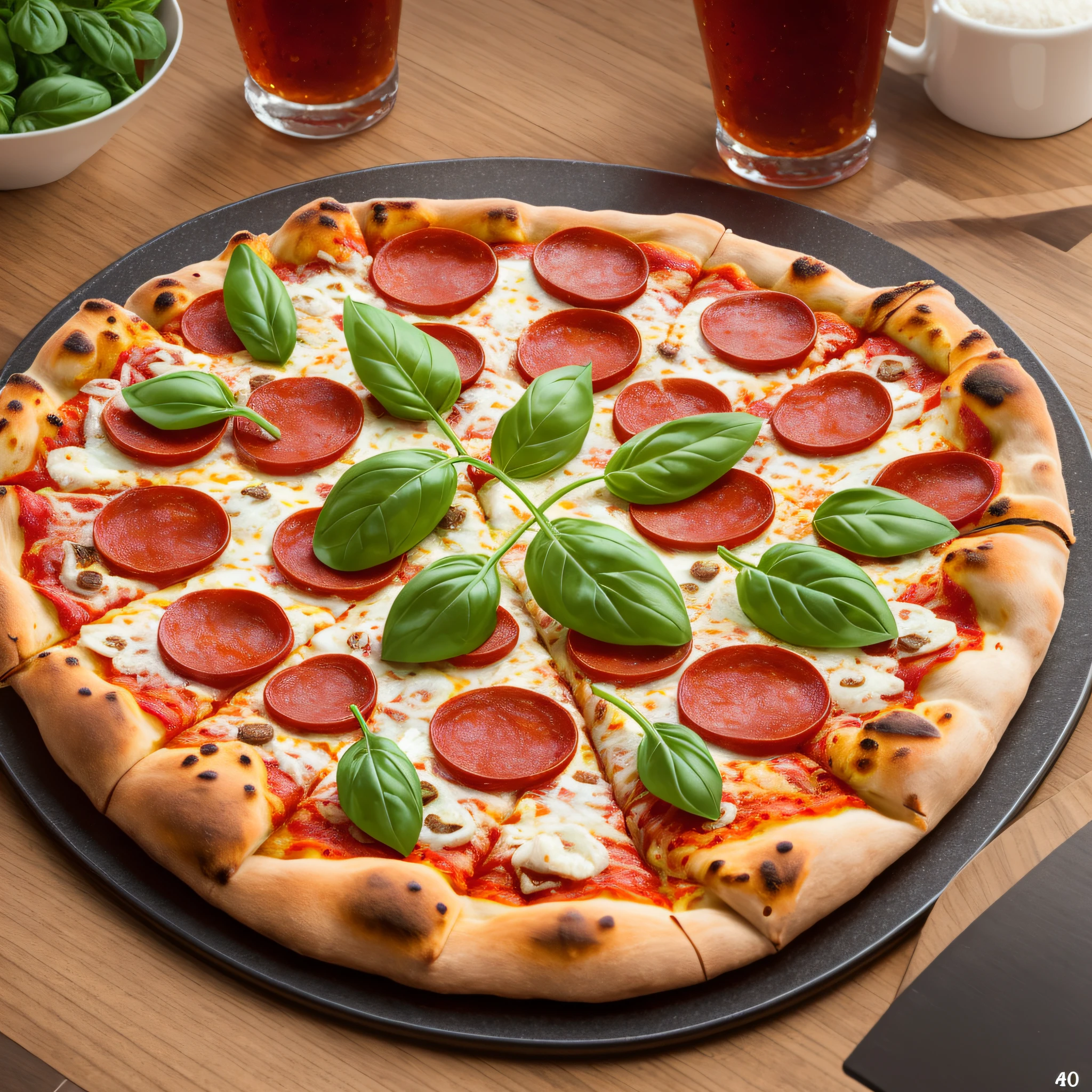 ((Macro photograph of Pizza)) 8k, 4k, detailed, attractive, beautiful, impressive, photorealistic, realistic, cinematic composition, volumetric lighting, high-resolution, vivid, detailed, stunning, professional, lifelike, crisp, flawless, DSLR, 4k, 8k, 16k, 1024, 2048, 4096, detailed, sharp, best quality, high quality, highres, absurdres