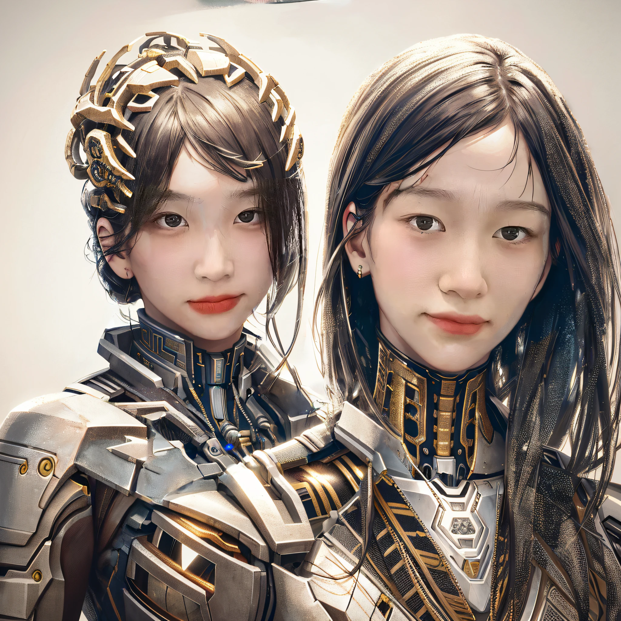 1 mechanical girl, ((super realistic details)), portrait, detailed face, global illumination, shadows, octane rendering, 8k, super sharp, metallic, complex, ornamental detail, cool color, Egyptian detail, highly complex detail, realistic light, CGsociety trend, glowing eyes, facing camera, neon detail, mechanical limbs, mechanical, mechanical cervix attached to neck, wires and cables attached to head, from the side, 3D