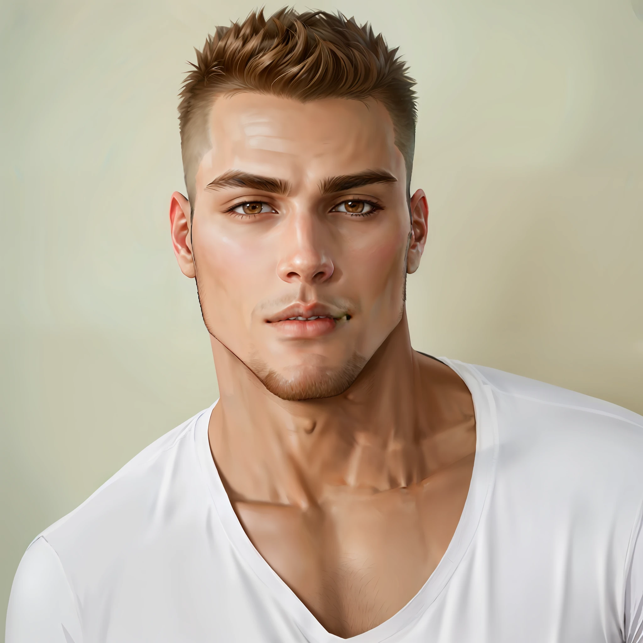 ( HD, Ultra Detailed), (1 male, single, 24-years-old, tall, very handsome, college, popular, seductive, sexy), bad boy, brown-eyed portrait, (fleshy lips, angled chin: 1.4) insane details, hyper detailed 12mb