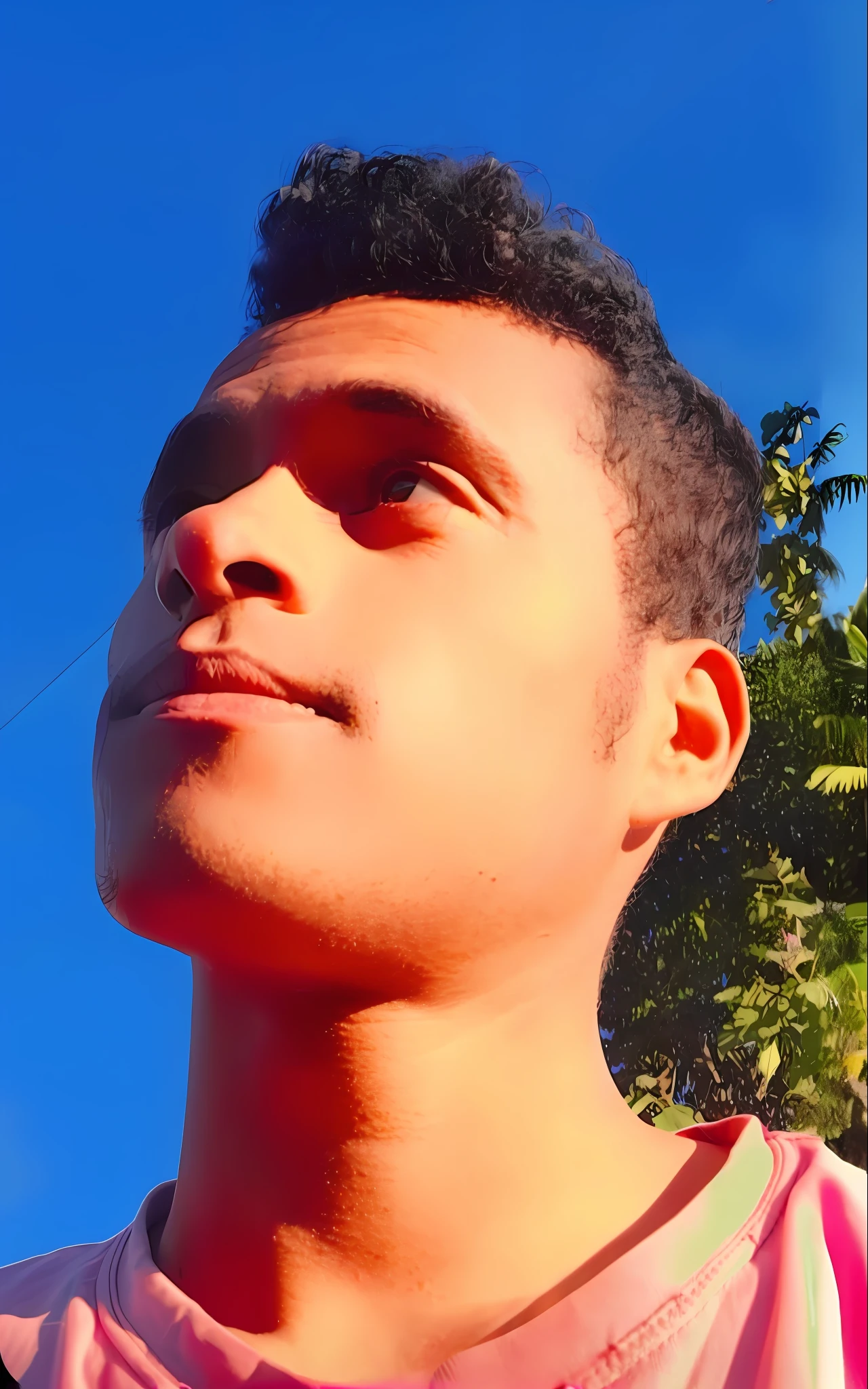 arafed man with a pink shirt and a black tie, profile picture 1024px, nice afternoon lighting, caio santos, avatar image, sunny day time, profile shot, profile picture, profile image, headshot profile picture, in the sun, profile portrait, mohamed chahin, in sunny weather, portait photo profile picture, around 1 9 years old