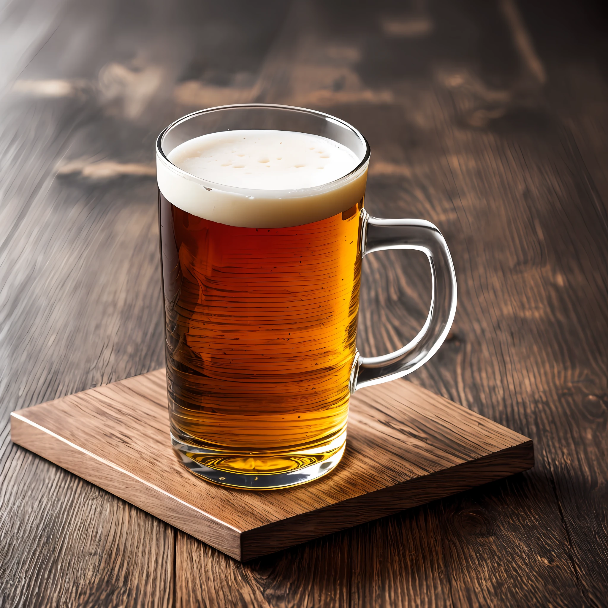 photography, 1 glass of beer, wooden table, black background, masterpiece, top quality, high resolution