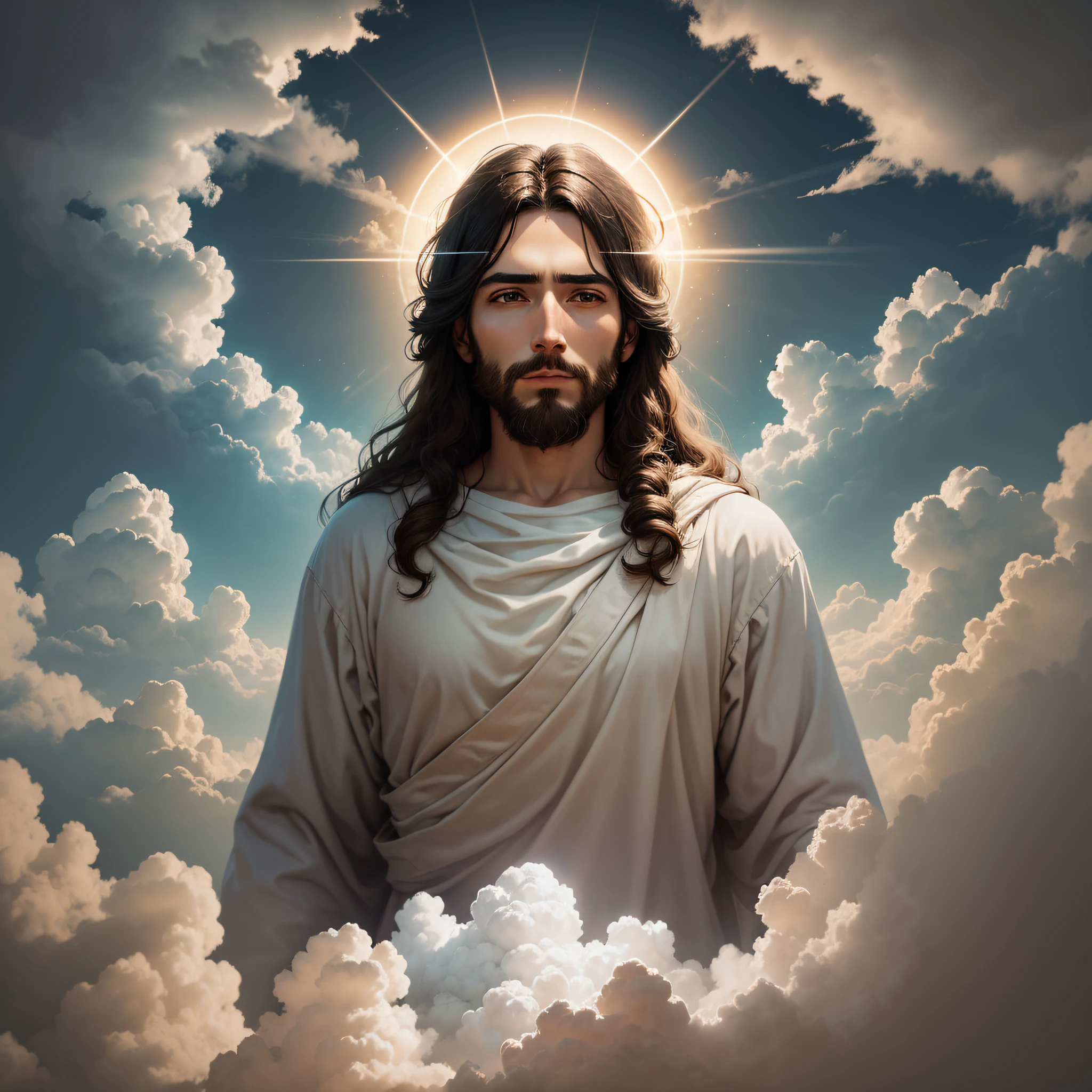 second return of Jesus Christ in the clouds during the day --auto --s2