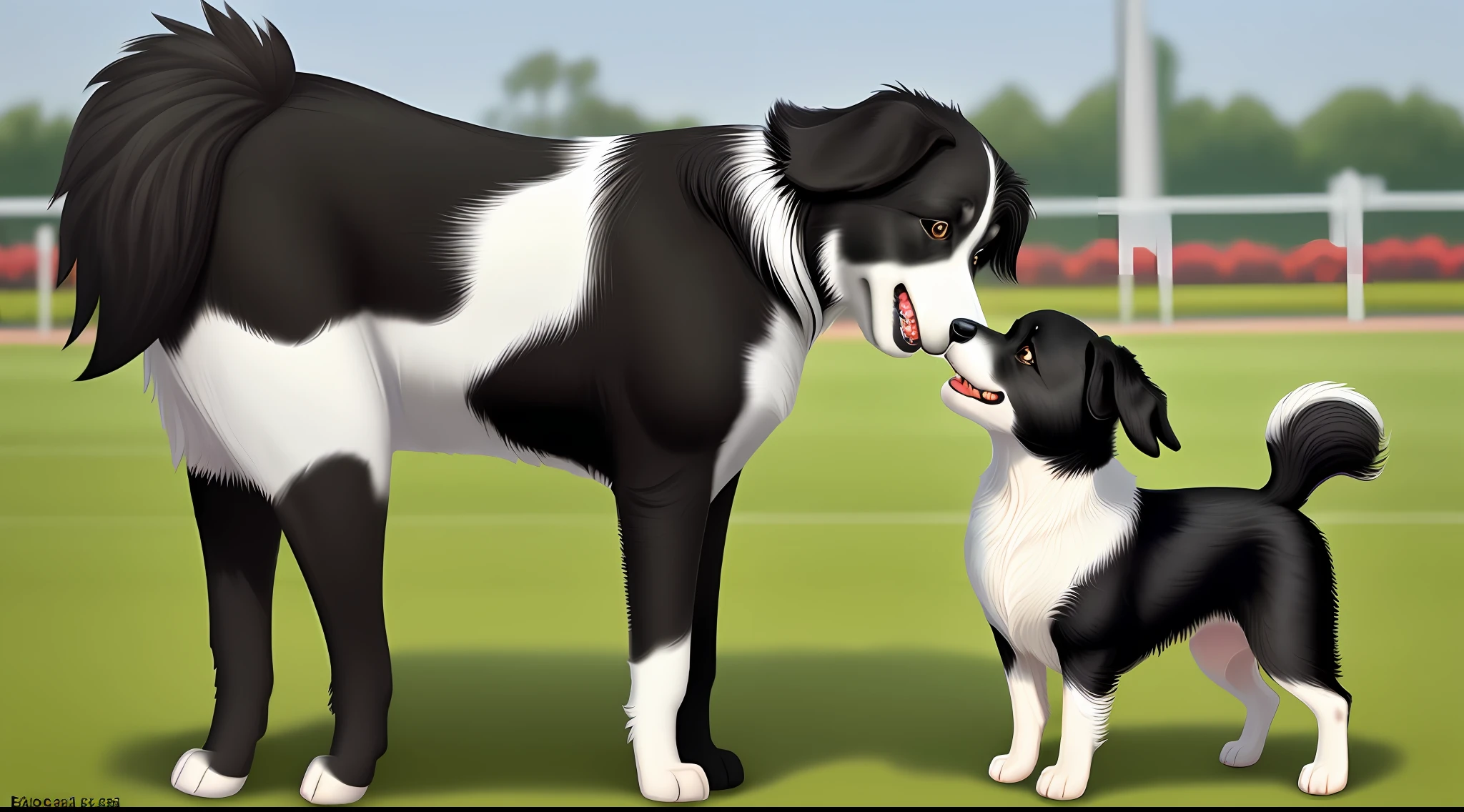 Raise a Black Female Dog with White Spot Boder Collie breed