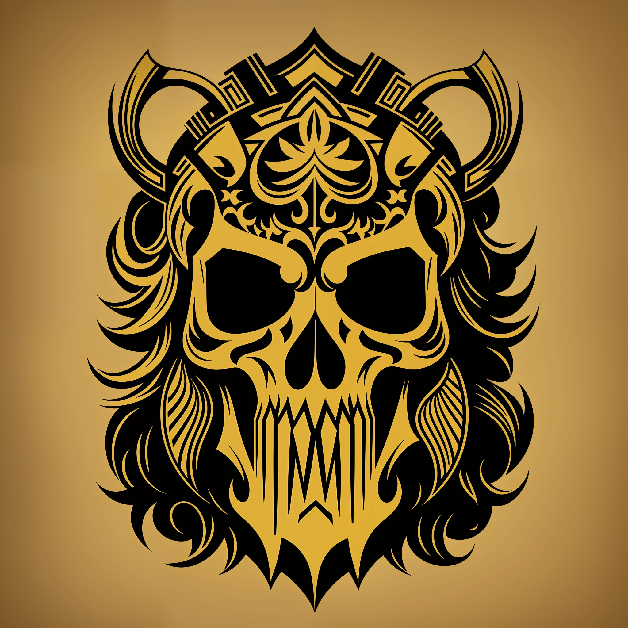 kull , vintage design, vector art, in PrintDesign Style