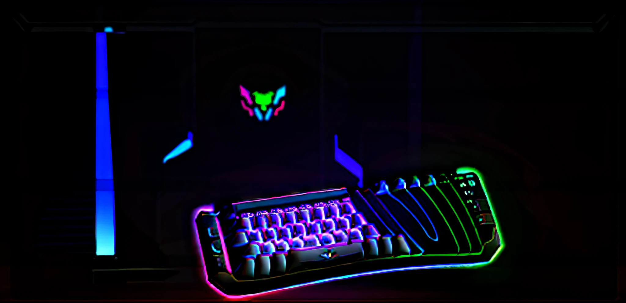 respect changes, (space key on top base), rgb keyboard, mechanical keyboard, gamers keyboard, keyboards, neon keyboard, led gamers keyboard, rgb, gamer theme, basic background, gamer aesthetics, hard key light, gamer, There is a purple and pink light, glass OLED, LEDS, futuristic cybernetic keyboard, (futuristic gamer keyboard), (keyboard), (technology), (gamer), (anime style animation), (drawing), (anime),  (illustration), high resolution, best quality, ultra-detailed,(complex details), (complex design, ultra-detail: 1.2), (rgb gamer keyboard), (futuristic gamer keyboard), (complex details), (complex design, ultra-detail: 1.2), (Japanese style anime), [sci-fi], anime moe artstyle, anime style. 8k, made with anime painter studio, anime style, anime style illustration, stylized anime, anime art style, cartoon, typical features Japanese 3D anime style, (clean image), (clean digital rendering), ((sharp detailed 3D rendering)), ((best quality)).