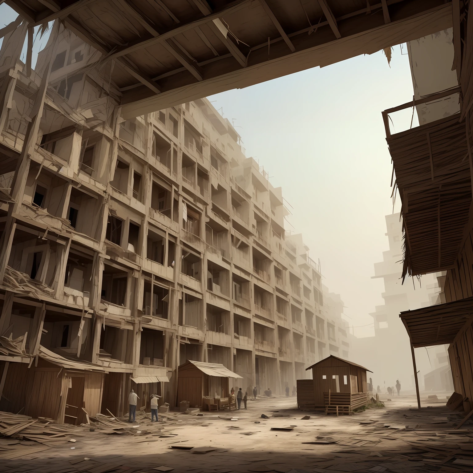 Create a scenario of wealth and poverty in the same place