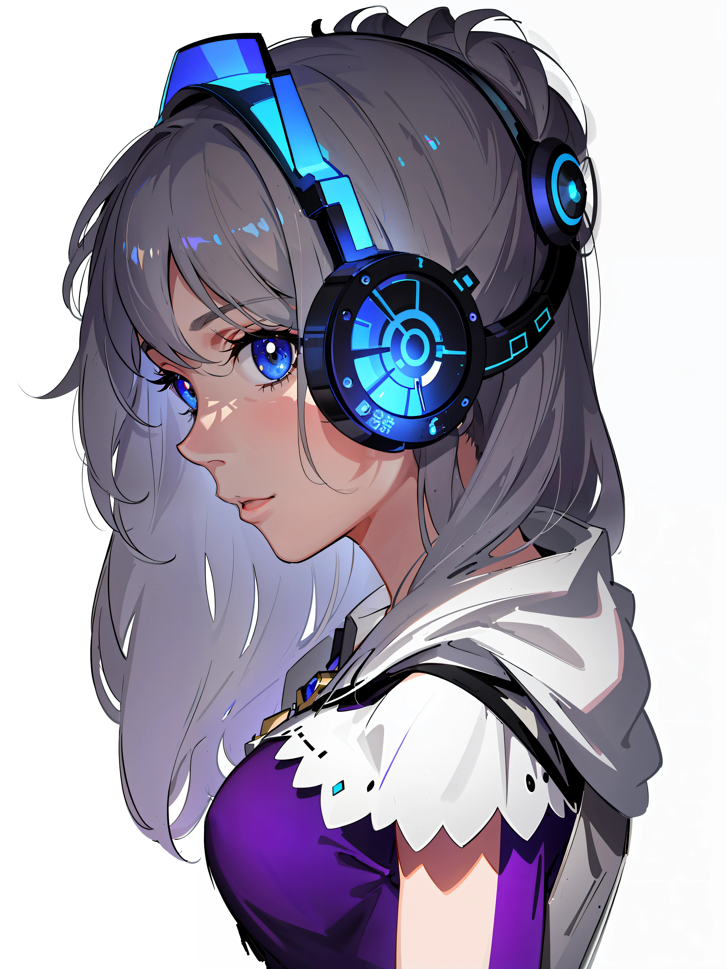 (masterpiece, sidelighting, finely detailed beautiful eyes: 1.2), (on the moon, space, looking back into earth), white hair, black tank top, volumetric lighting, white jacket, glowing headphone, cyberpunk, futuristic, multi-color eyes, detailed eyes, hyper detailed,light smile, highly detailed, beautiful, small details, ultra detailed, best quality, intricate, hyperrealism, sharp, digital illustration, detailed, realism, intricate, 4k, 8k, trending on artstation, good anatomy, beautiful lighting, award-winning, photorealistic, realistic shadows, realistic lighting, beautiful lighting, raytracing, intricate details, moody, rule of thirds, masterpiece, (illustration:1.1), highres, (extremely detailed CG, unity, 8k wallpaper:1.1), beautiful face, highly detailed face, ultra realistic, masterpiece, bokeh, extremely detailed, intricate, zoomout, colorful, vibrant colors, red nail polish, side view,
