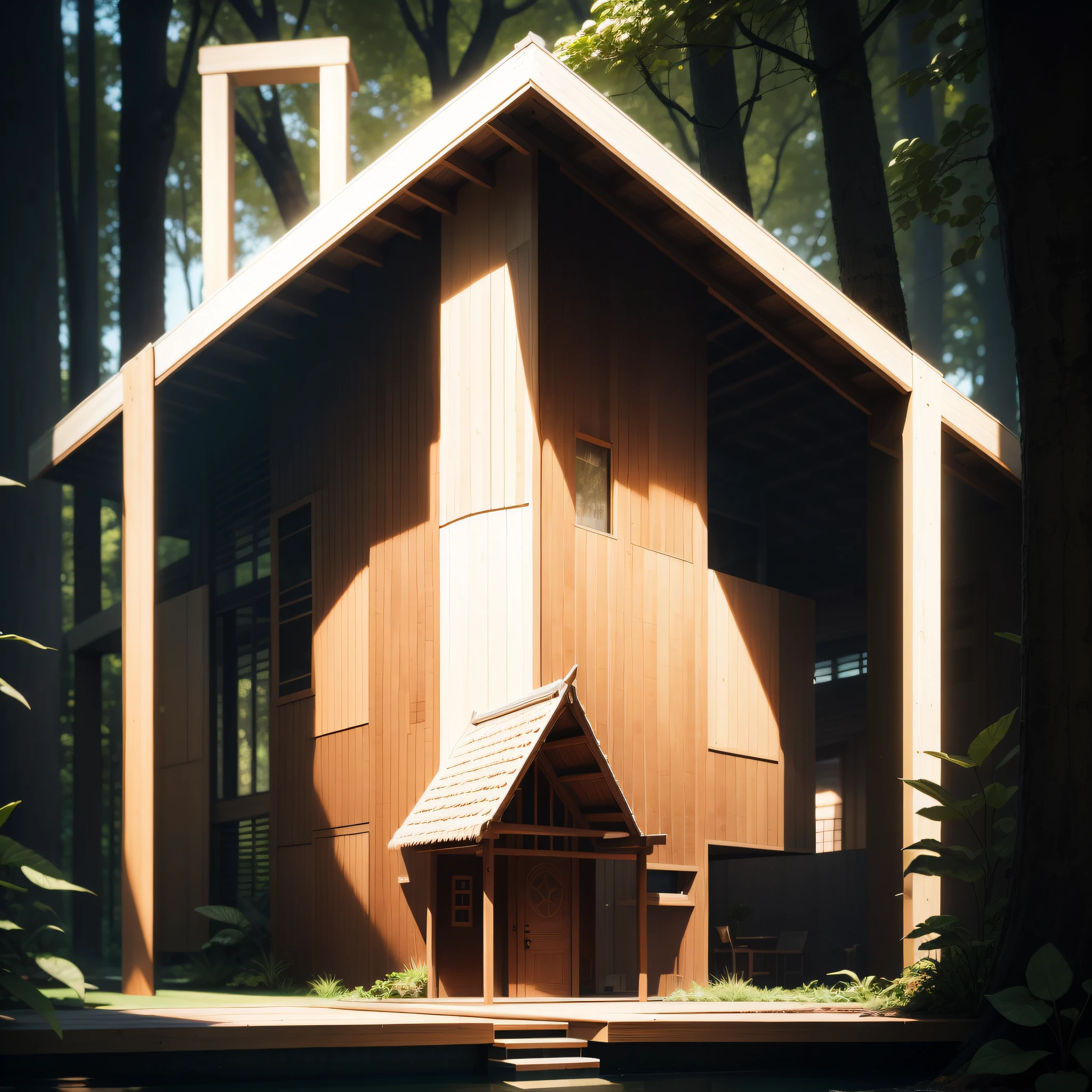 "CABANA residence, situated within the Grove, designed to be a sacred and tranquil refuge. Include elements of nature and the sense of peace in the design." --auto --s2