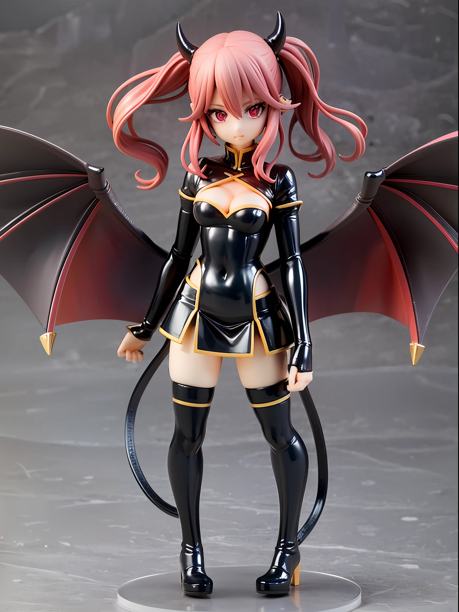 girl, devil, demon wings, devil's tail, red eyes, beautiful appearance, full body black tights,,(8k, RAW photo, best quality, masterpiece:1.2), ultra high res, photo realistic, professional lighting, detailed lighting, professional photography, high quality, high res, extremely detailed, bloom, depth of field, sketch, sharp focus, soft lighting, detailed, detailed skin, to8contrast style