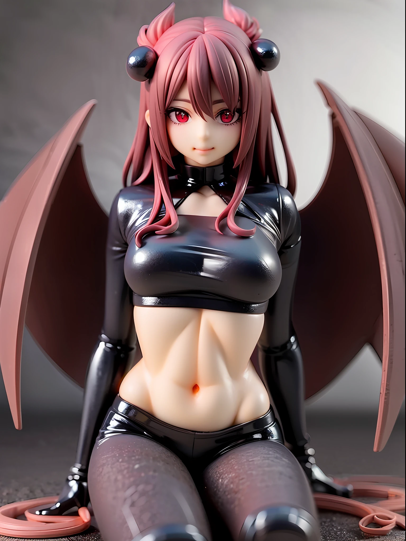 girl, devil, demon wings, devil's tail, red eyes, beautiful appearance, full body black tights,,(8k, RAW photo, best quality, masterpiece:1.2), ultra high res, photo realistic, professional lighting, detailed lighting, professional photography, high quality, high res, extremely detailed, bloom, depth of field, sketch, sharp focus, soft lighting, detailed, detailed skin, to8contrast style