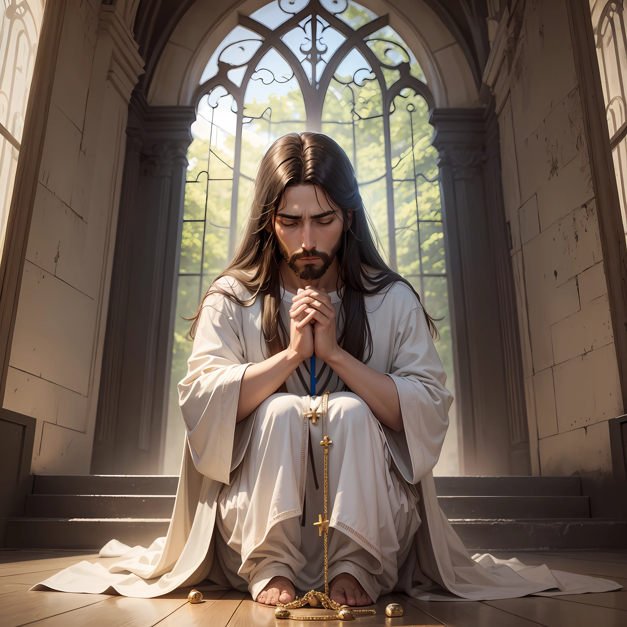 Jesus Christ realist praying --auto --s2