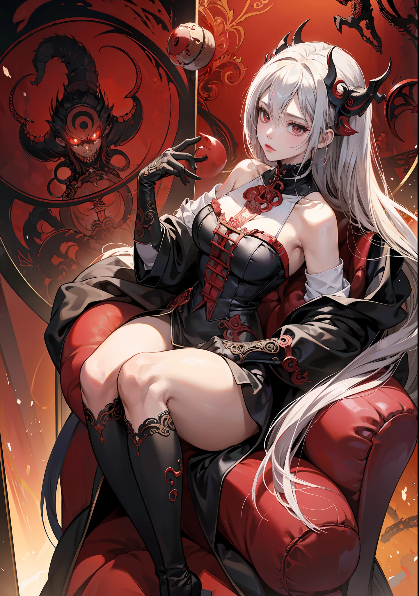 anime, demon, girl, red, blood, art, artwork, artwork, artwork, artwork, artwork, artwork, artwork, artwork, artwork, artwork,, best anime 4k konachan wallpaper, fine details. anime. tentacles, intricate ornate anime cgi style, 2b, 2 b, anime epic artwork, badass anime 8 k