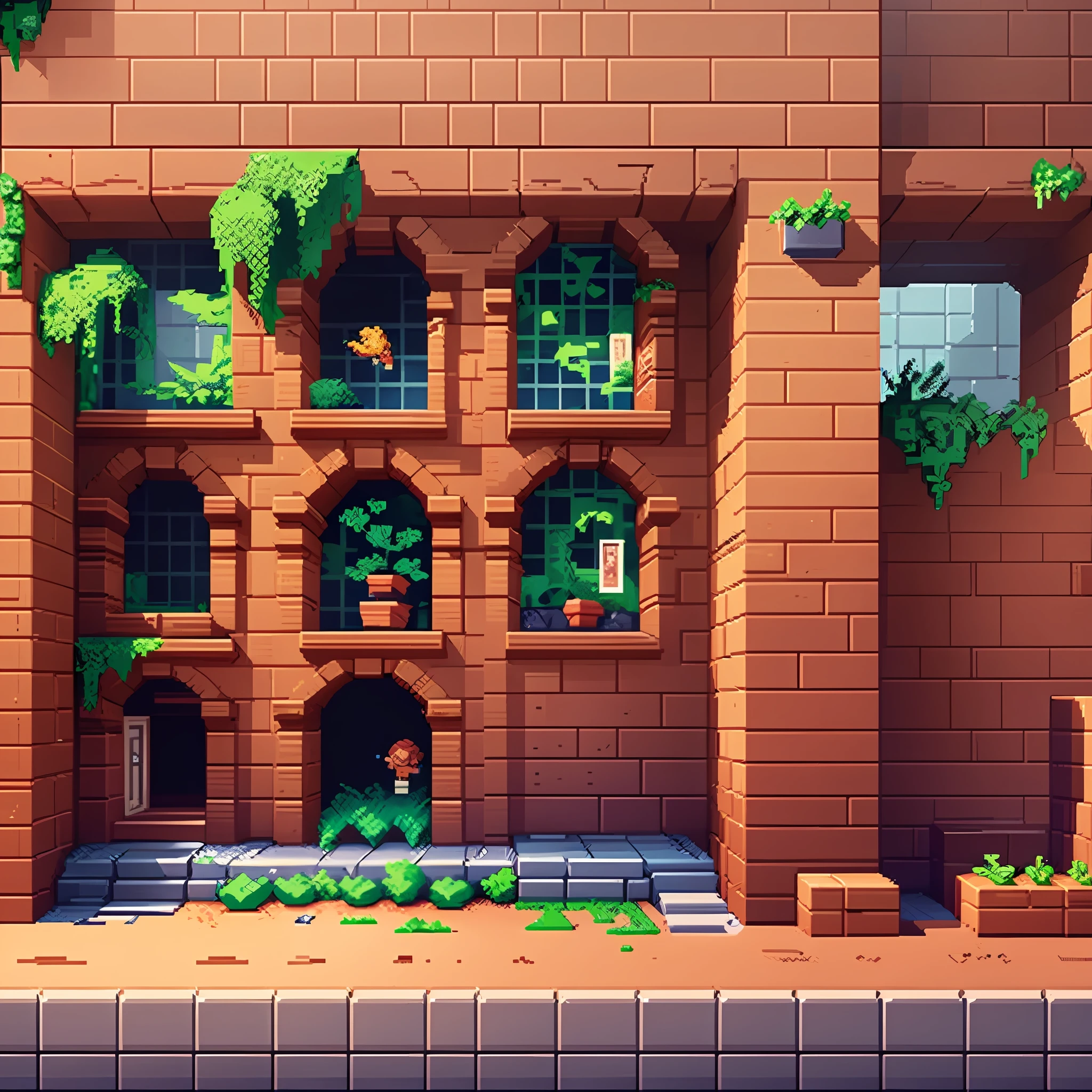 2d pixel art from a single brick for a videogame sprite. Just the brick in 16 bit --auto --s2