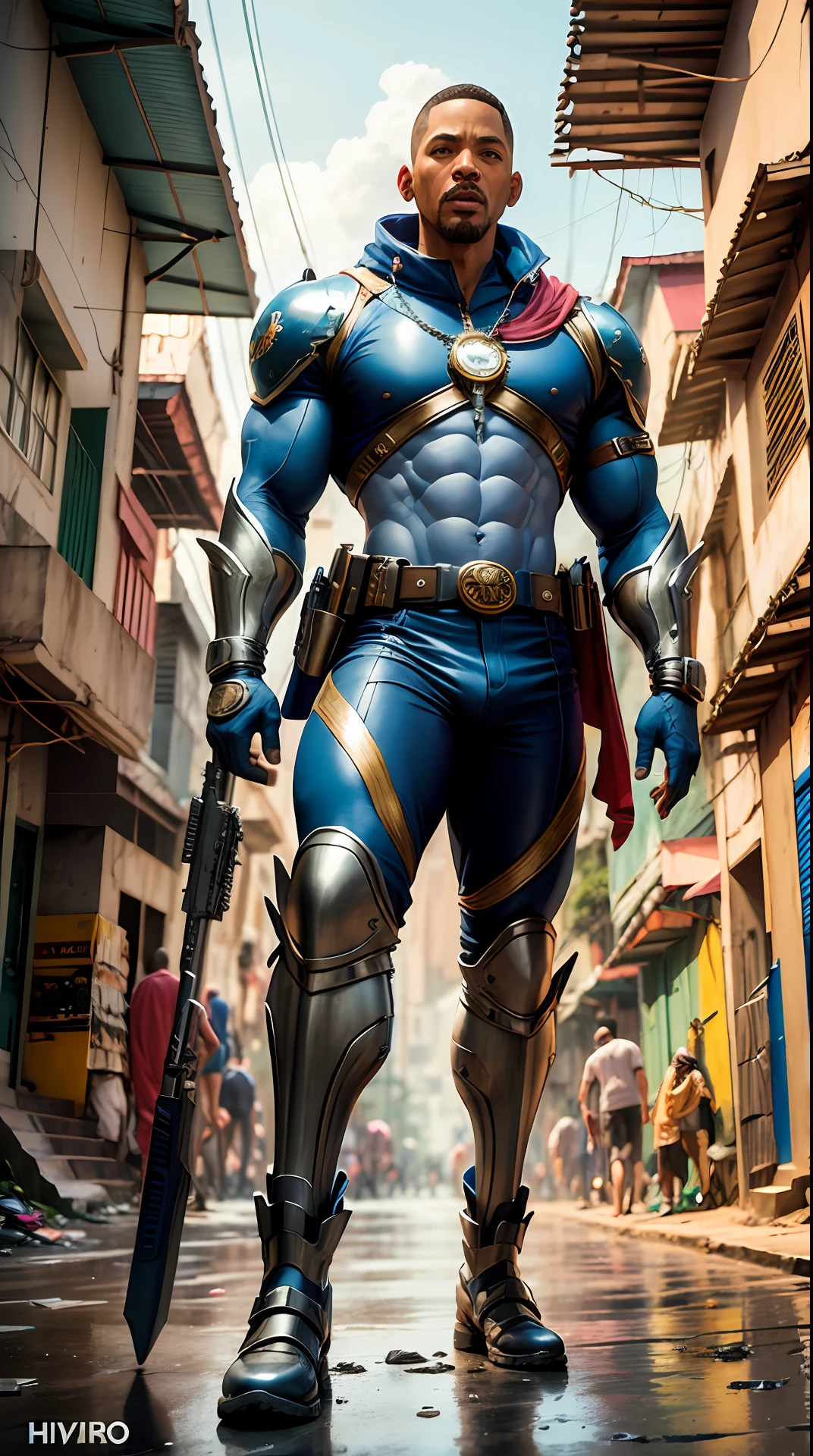 create will Smith superhero Hancock ultrarealistic, photorealistic, 40k,hyperdetailed, walking in the favela of Rio de Janeiro, Brazil 🇧🇷 --auto --s2