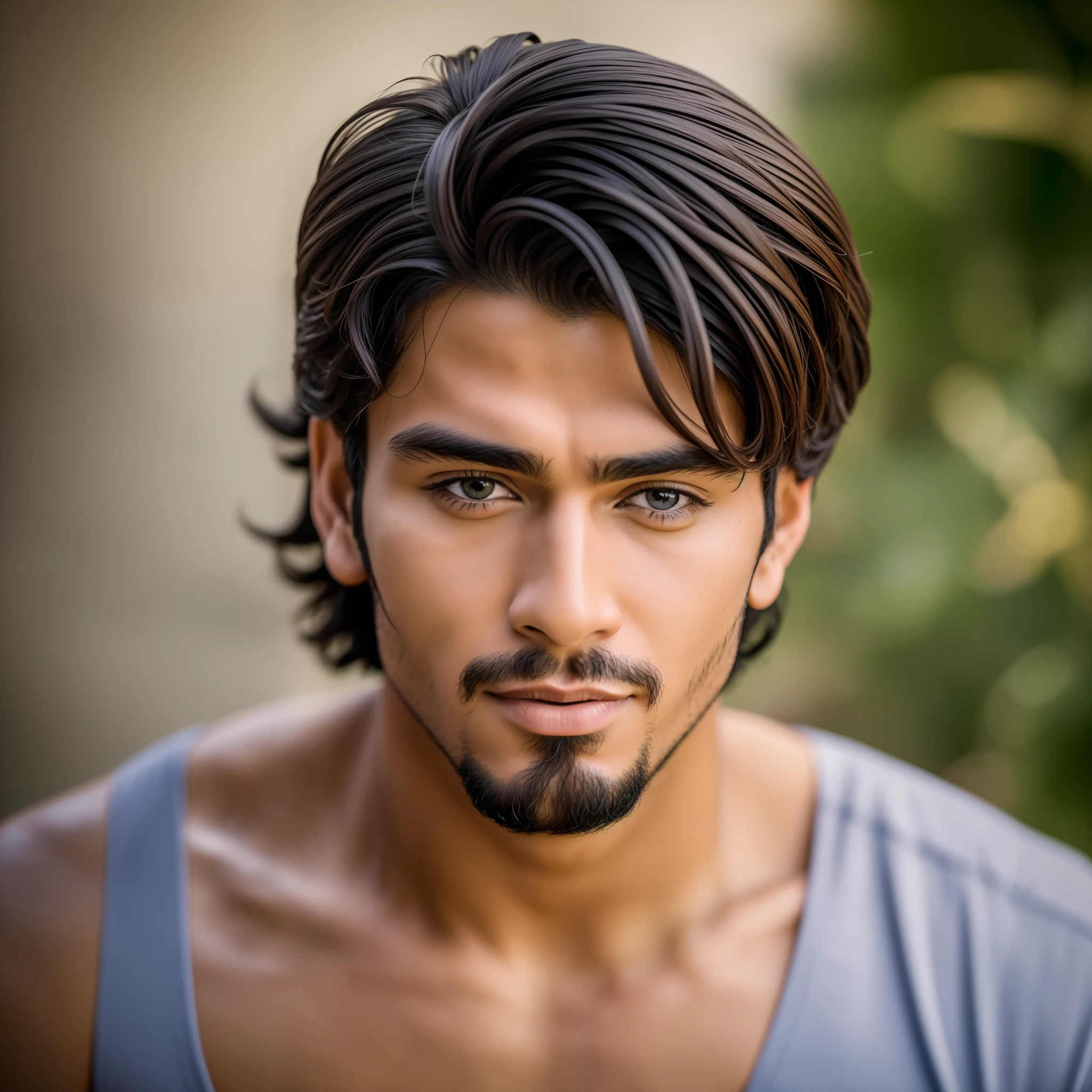 RAW photo, (portrait: 1.2) of a very handsome Colombian man, (very detailed skin: 1.2), 8k uhd, dslr, soft lighting, high quality, film grain, Fujifilm XT3 background place of Colombia --auto --s2