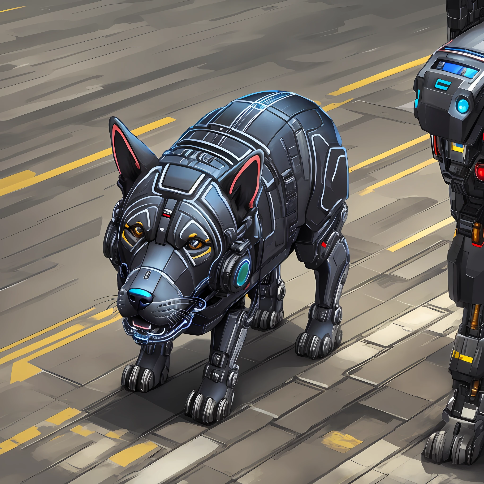 A cybernetic dog
