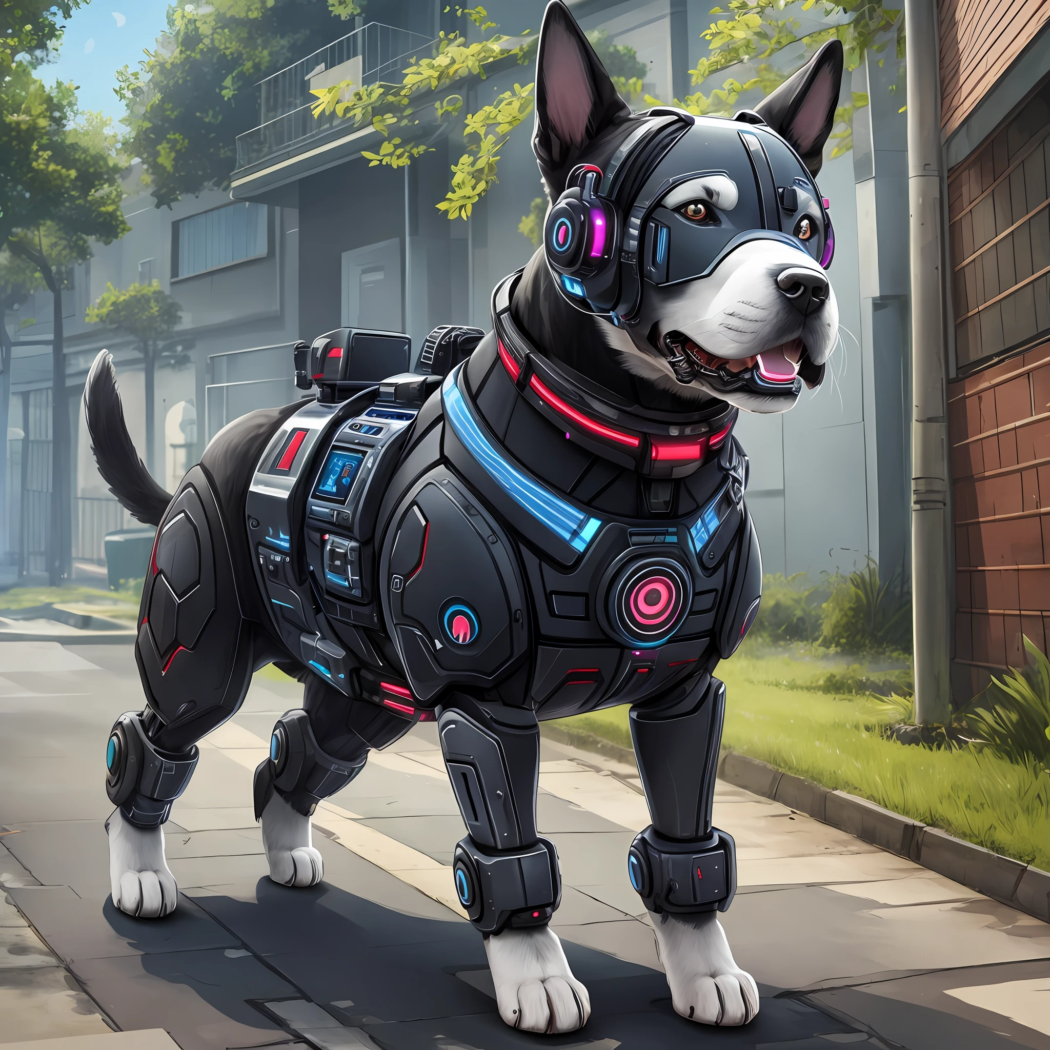 A cybernetic dog