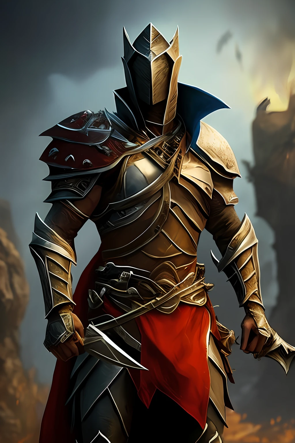 The Dunmer Knight of Ashes is a fearless and ruthless warrior, forged in the volcanic ashes of his homeland. He is a member of the Dunmer breed, known for his endurance and determination. With his sword and shield, this knight faces his enemies with courage and skill, while using his magic to control the ashes and fire. He is a defender of his land and his people, always ready to fight for what he believes in.