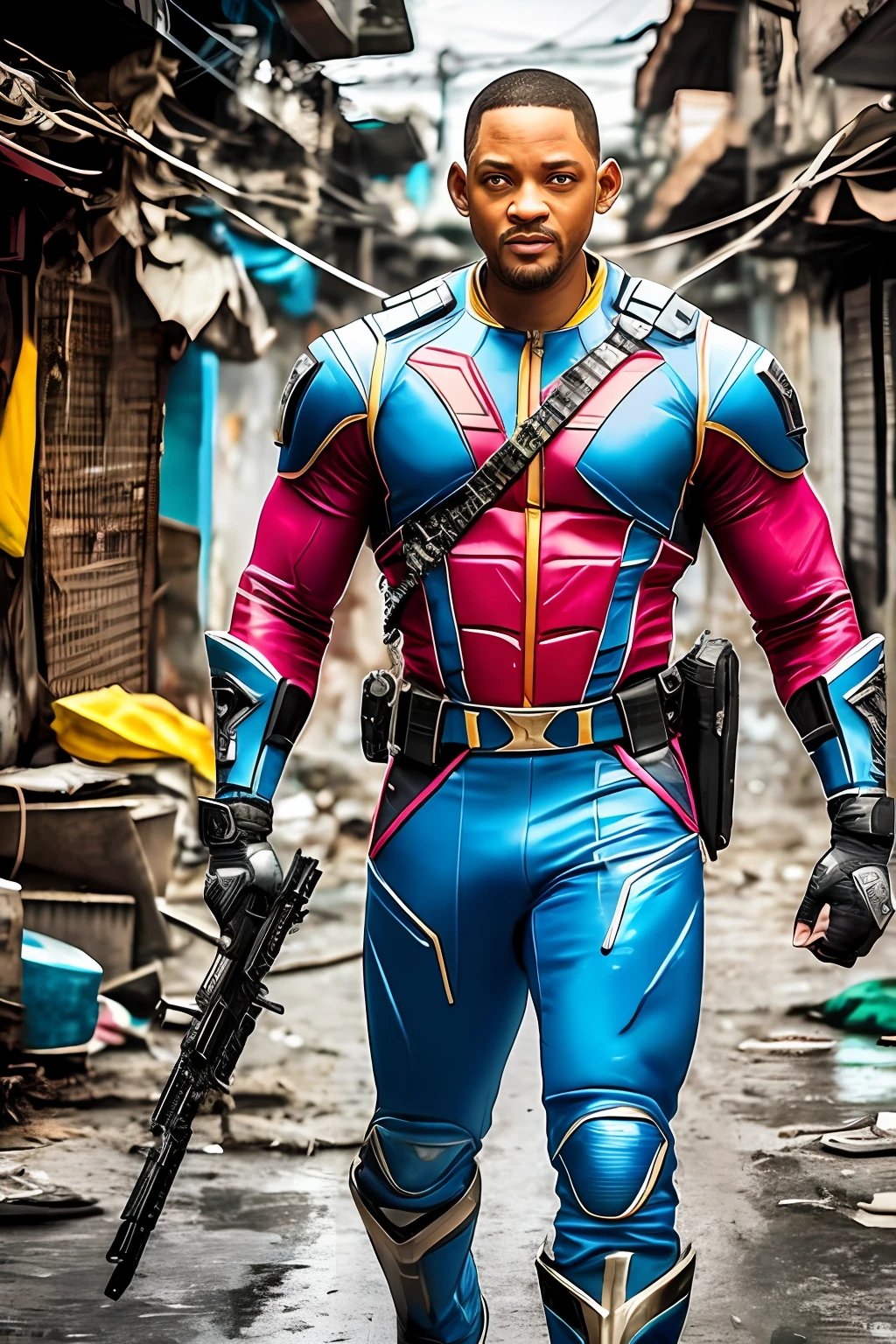 create will Smith superhero Hancock ultrarealistic, photorealistic, 40k,hyperdetailed, walking in the favela of Rio de Janeiro, Brazil 🇧🇷 --auto --s2