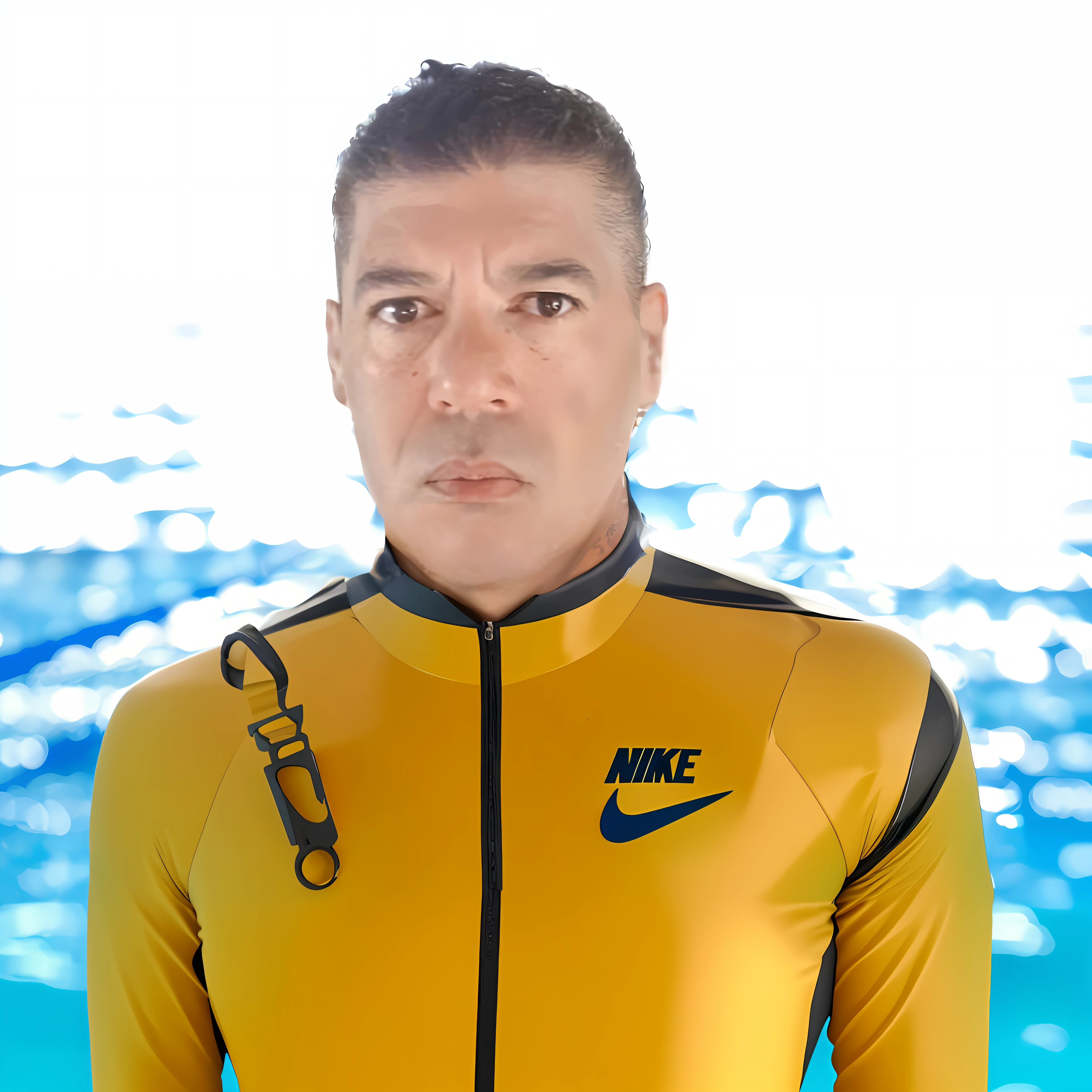 please expand the body with the same propositions of the body.expendiar the image of the background with the water of the pool