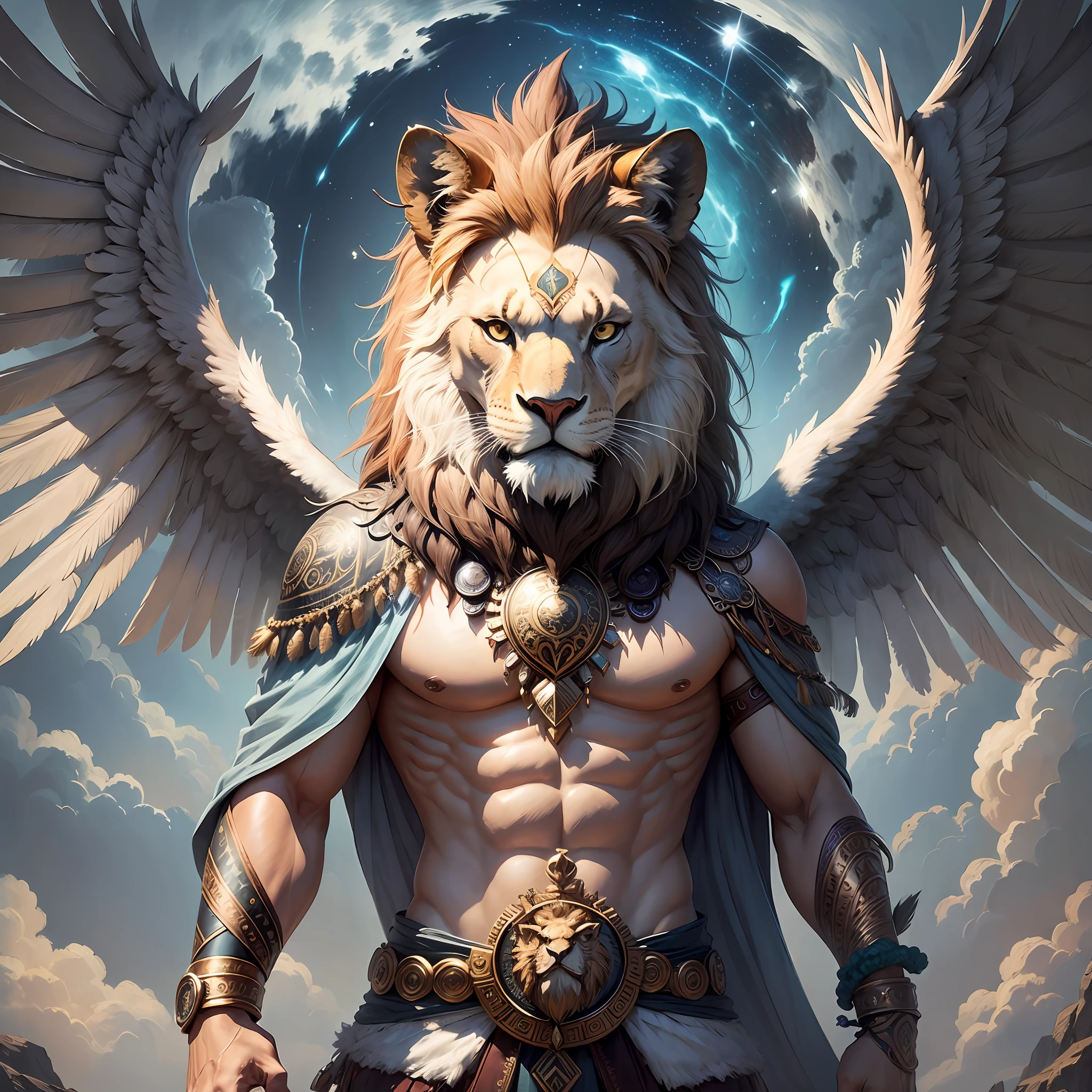 Being mystical, eagle head, lion body --auto --s2