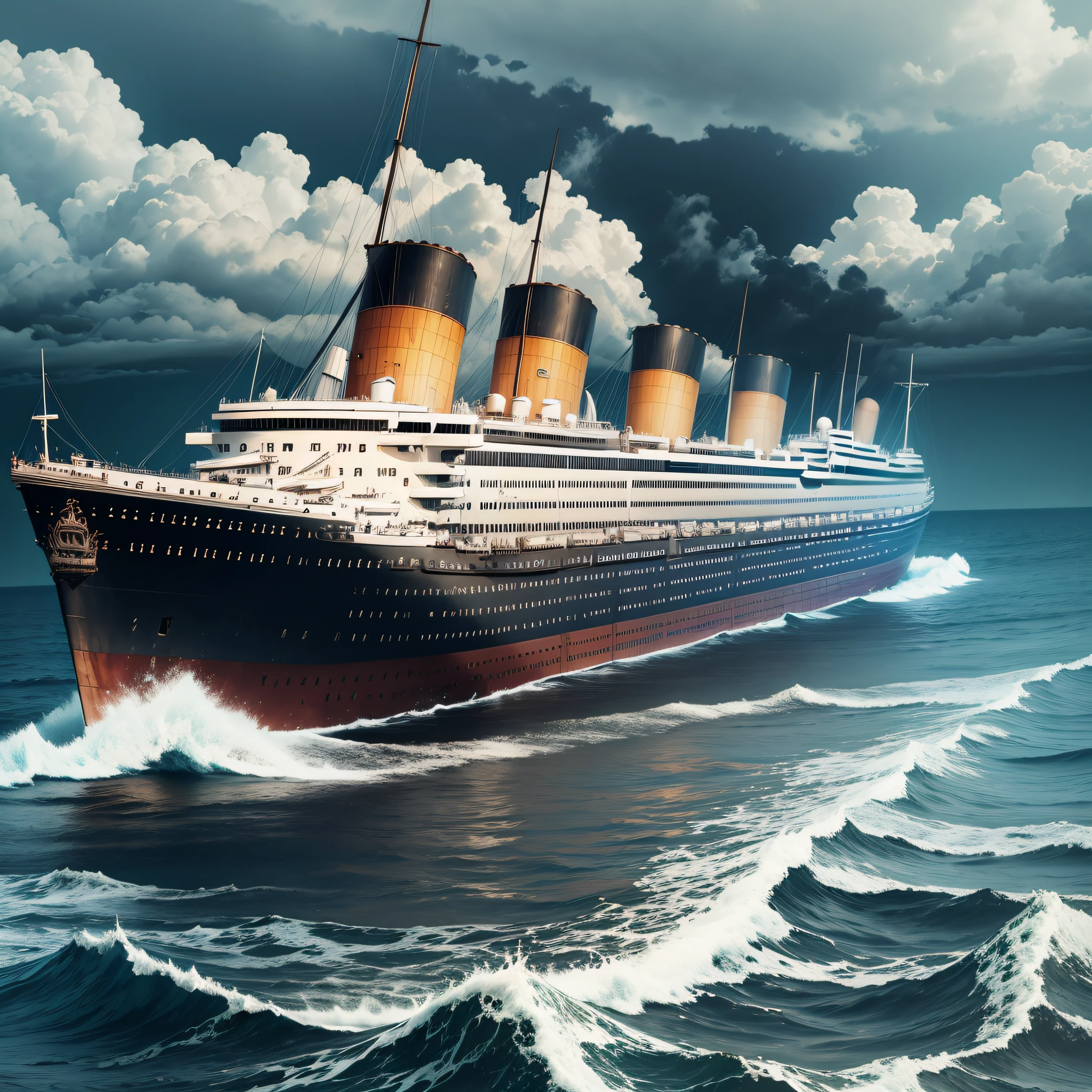 Titanic shipwrecked on seabed --auto --s2