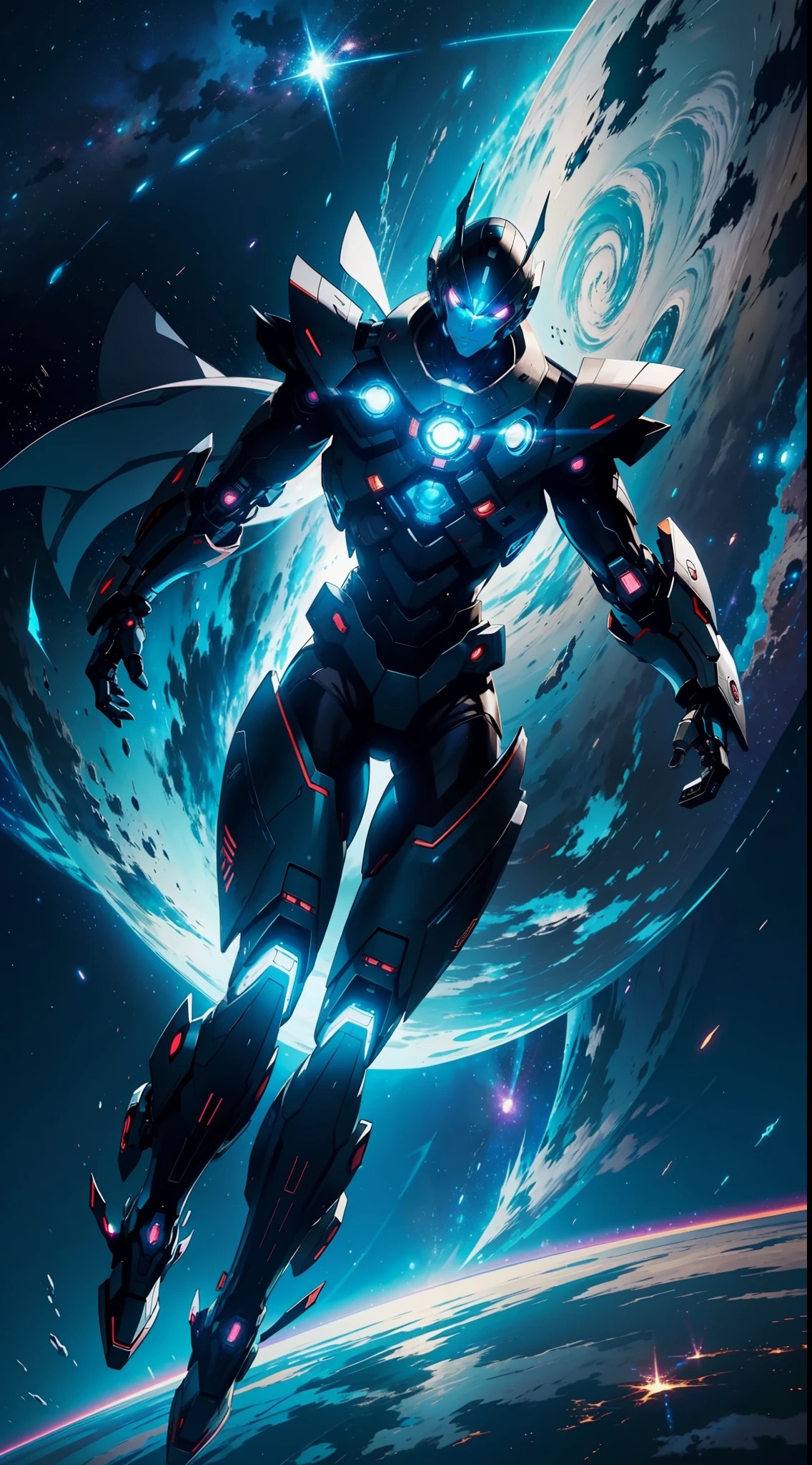 (8K anime:1.2),an epic starring a robotic galactic with gravitational powers,(epic animation style), with incredible visual effects,(futuristic background),an exciting story. (robotic galactic protagonist,superpower:gravity,forward animation,extraordinary fx,futuristic backdrop)