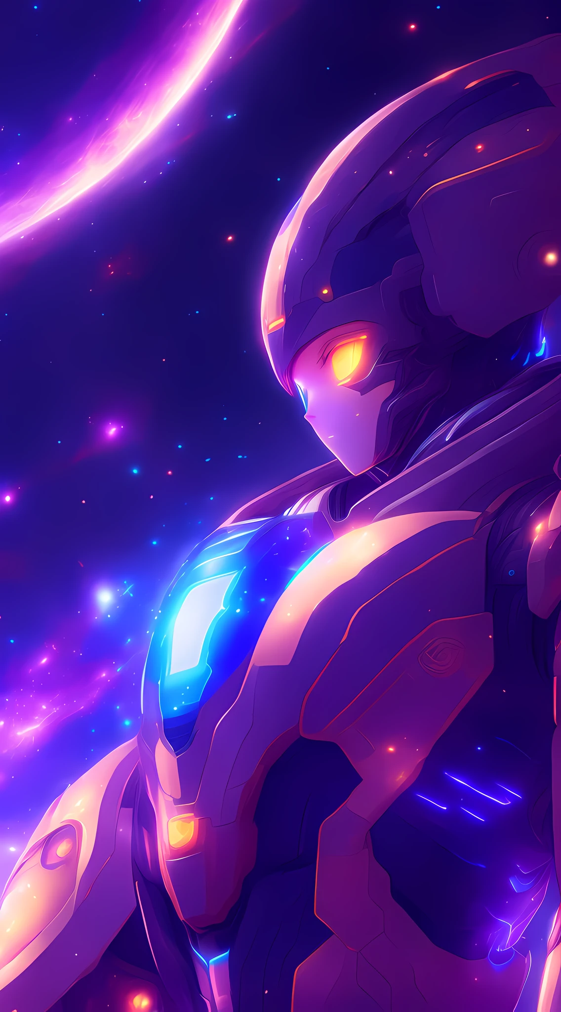 (8K anime:1.2),an epic starring a robotic galactic with gravitational powers,(epic animation style), with incredible visual effects,(futuristic background),an exciting story. (robotic galactic protagonist,superpower:gravity,forward animation,extraordinary fx,futuristic backdrop),look to a giant universe