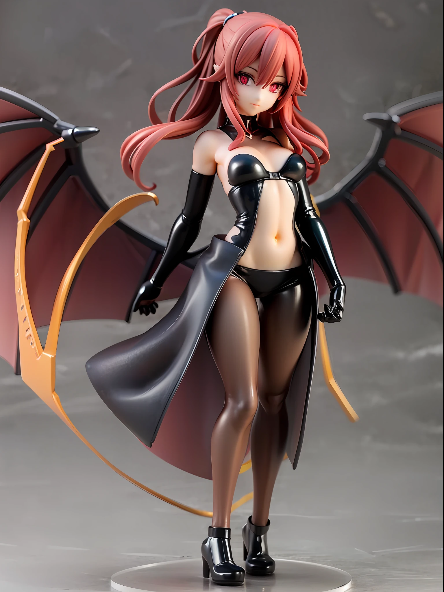 girl, devil, demon wings, devil's tail, red eyes, beautiful appearance, full body black tights,,(8k, RAW photo, best quality, masterpiece:1.2), ultra high res, photo realistic, professional lighting, detailed lighting, professional photography, high quality, high res, extremely detailed, bloom, depth of field, sketch, sharp focus, soft lighting, detailed, detailed skin, to8contrast style