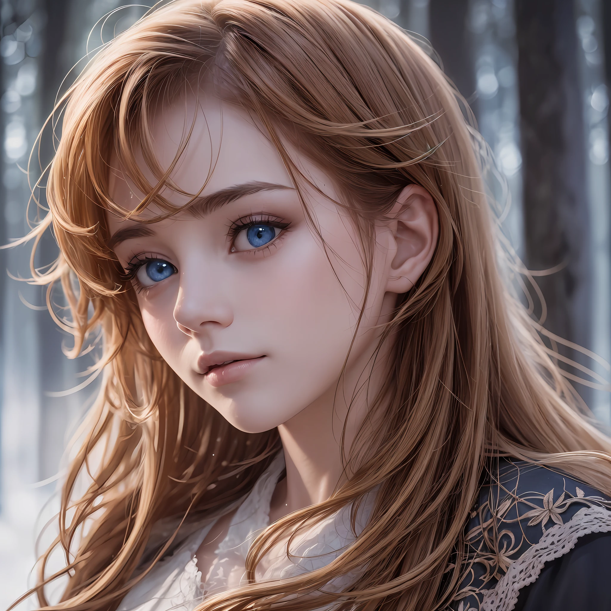 nsfw:1.5,masterpiece, best quality, high quality, high definition, high quality textures, high quality shadows, high definition, beautiful detail, highly detailed cg, detailed textures, realistic representation of faces, realistic, colorful, delicate, cinematic lights, side lights, lens flares, ray tracing, sharp focus, (1girl, __focus__:1.3), ( Intricate Details, Makeup, PureErosFace_V1:0.5), (Detailed Beautiful Delicate Face, Detailed Beautiful Delicate Eyes, Perfect Face Proportions, Dense Skin, Dense Skin, Optimal ratio of Four Fingers and One Thumb, Arms Under Chest, Medium Large Breast, Wide Hips, Smooth Upper Abdomen, Lean, __fashion__, __hair__:1.3), __ location__, no hands, european woman closeup, ginger hair, winter forest, natural skin texture, 24mm, 4K texture, soft cinematic light, RAW photography, photorealism, photorealistic, complex, elegant, highly detailed, sharp focus, (((((cinematic appearance)))), calm tones, insane details, Complex details, ultra detail, low contrast, soft cinematic light, dim colors, exposure blending, HDR, fading, --auto --s2