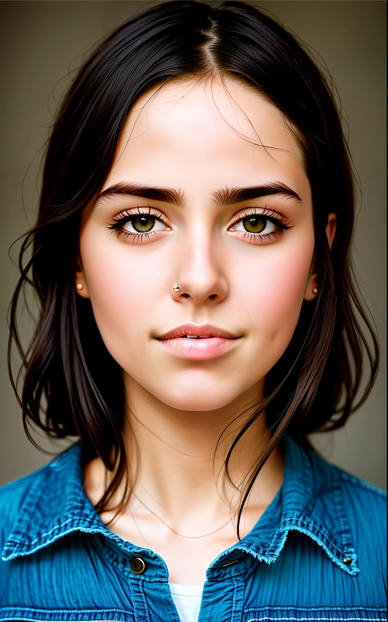 Turn the image into a realistic portrait