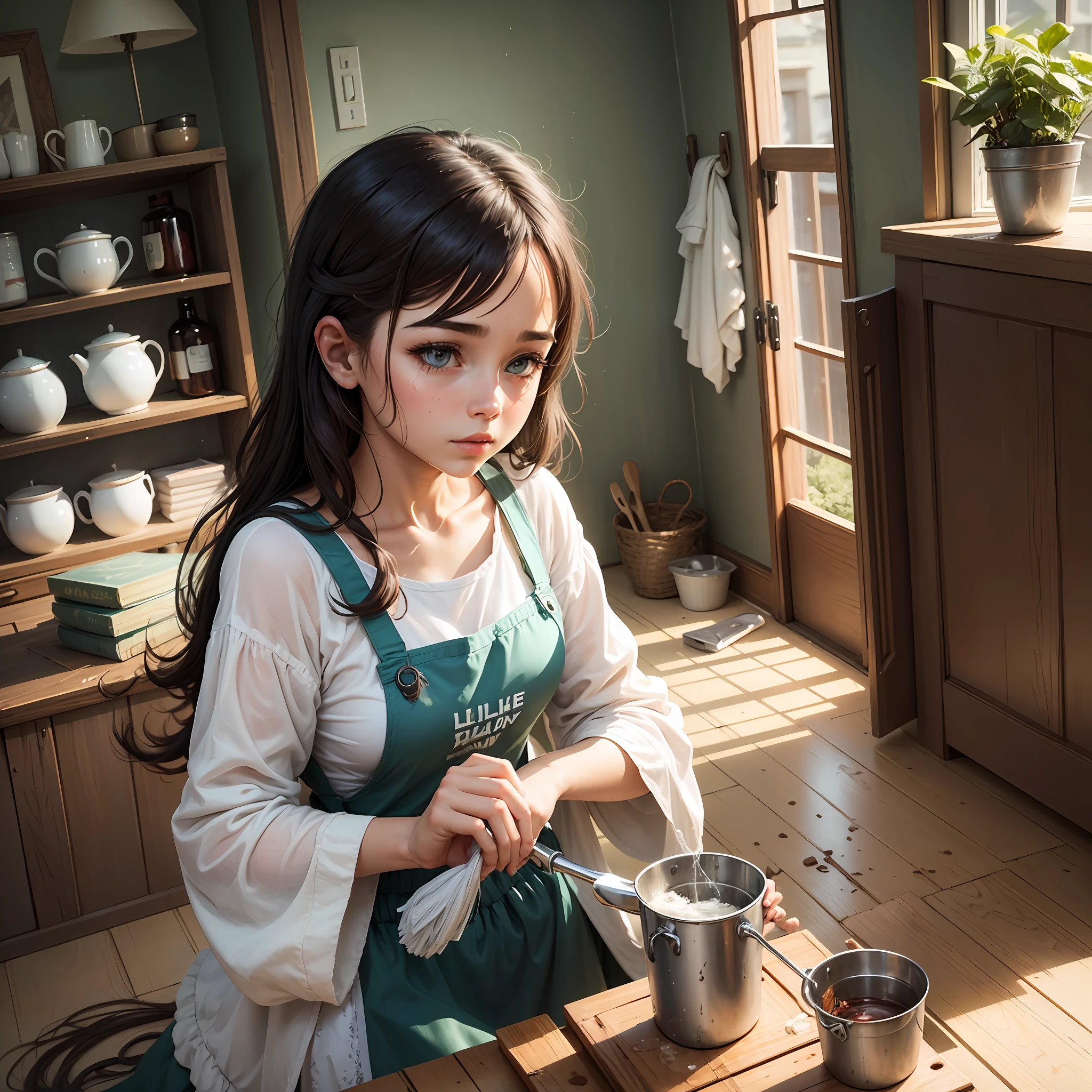 The girl does the housework hard --auto --s2