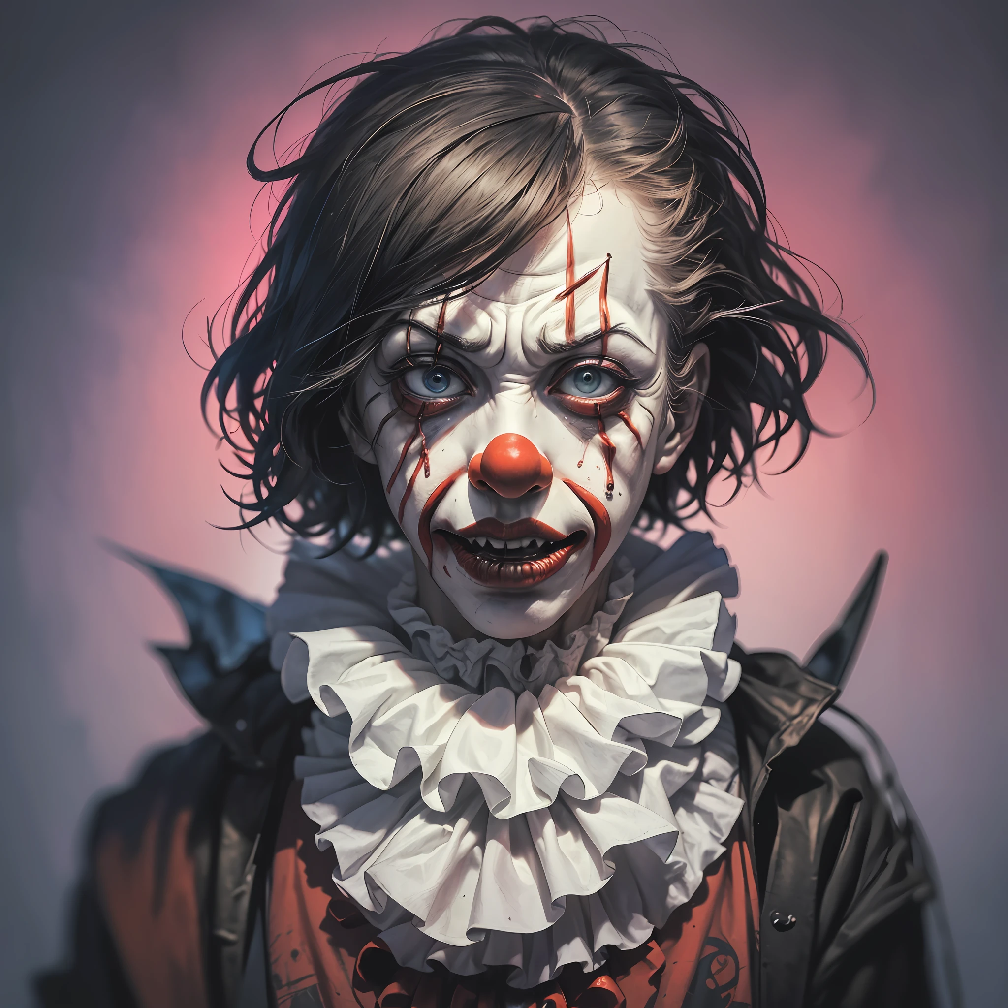 (terror:1.2,bloody,disfigured,killer clown:1.3,ultra-realistic,FHD:0.5,4K:1.2) --model "text-model.pt" --sampling_algorithm "topk" --top_k "3" --temperature "0.7" --burn_in "50" --iteration "5"