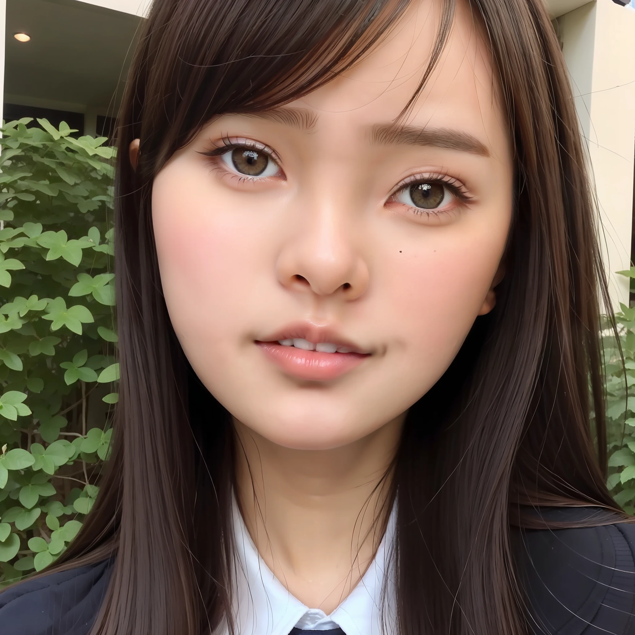 Close-up of schoolgirl's face